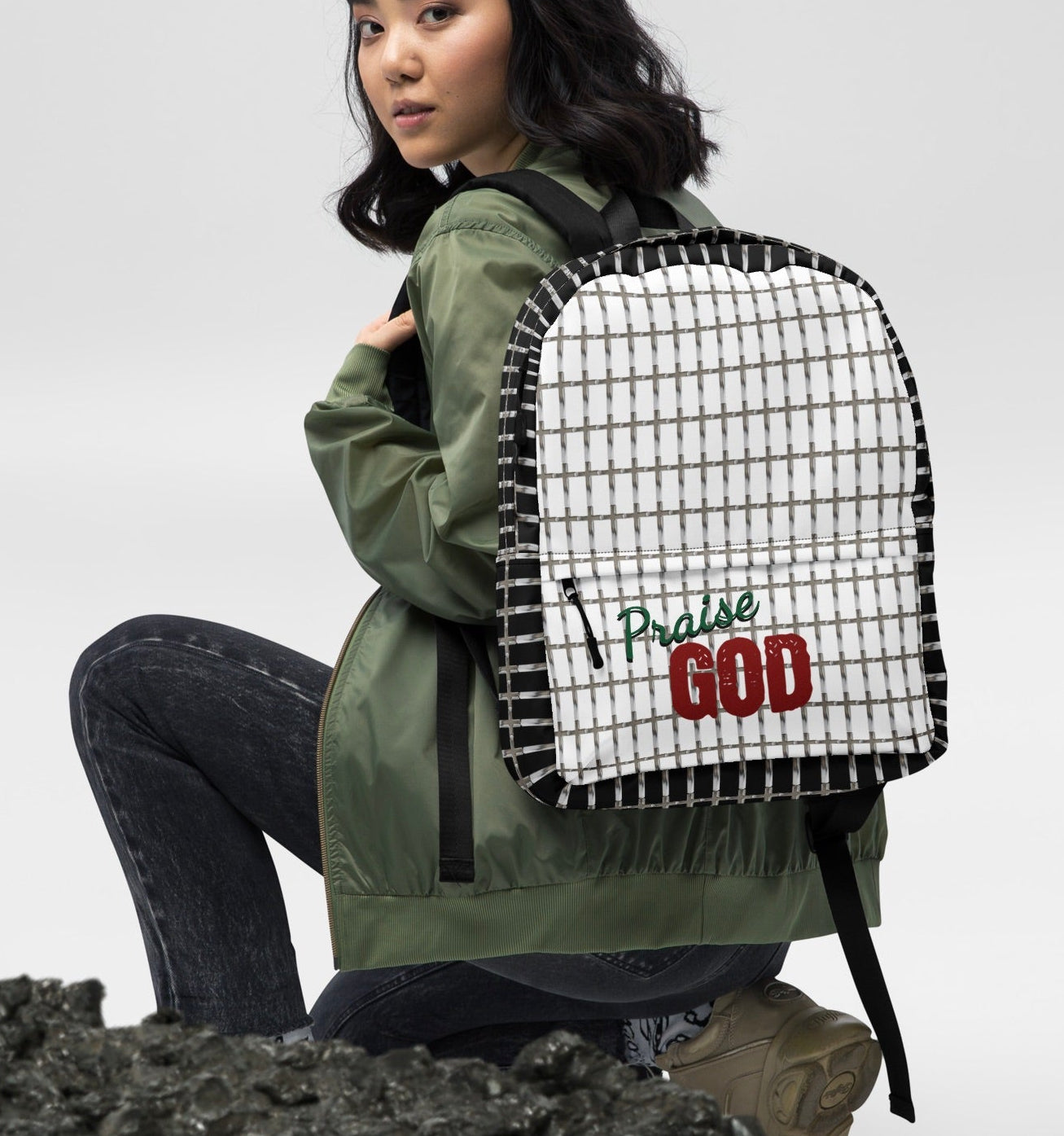 Praise God Chrome Cross Backpack