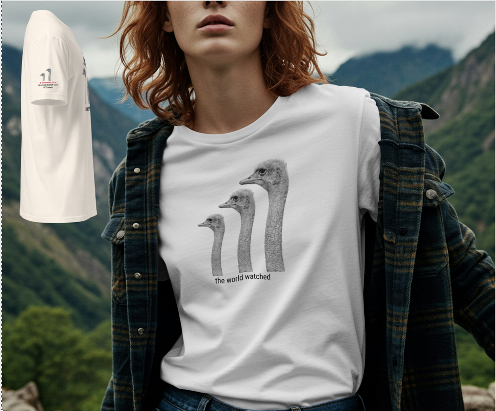 Canada Ostrich Farm Remembrance T-Shirt for Charity (4 color options) S-2X