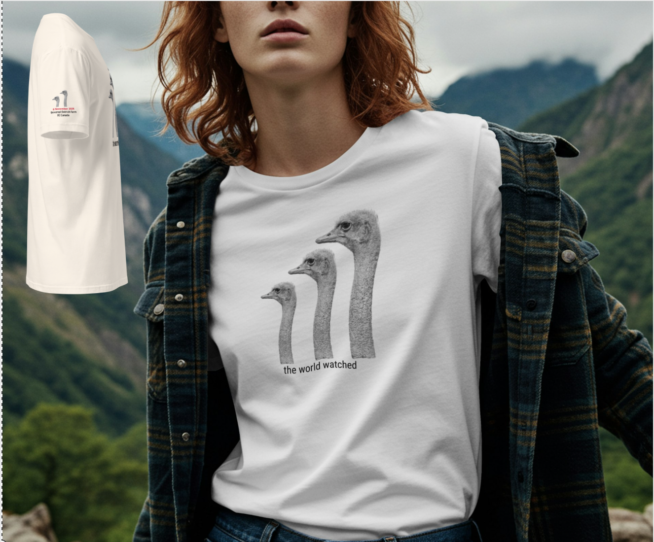 Canada Ostrich Farm Remembrance T-Shirt for Charity (4 color options) S-2X