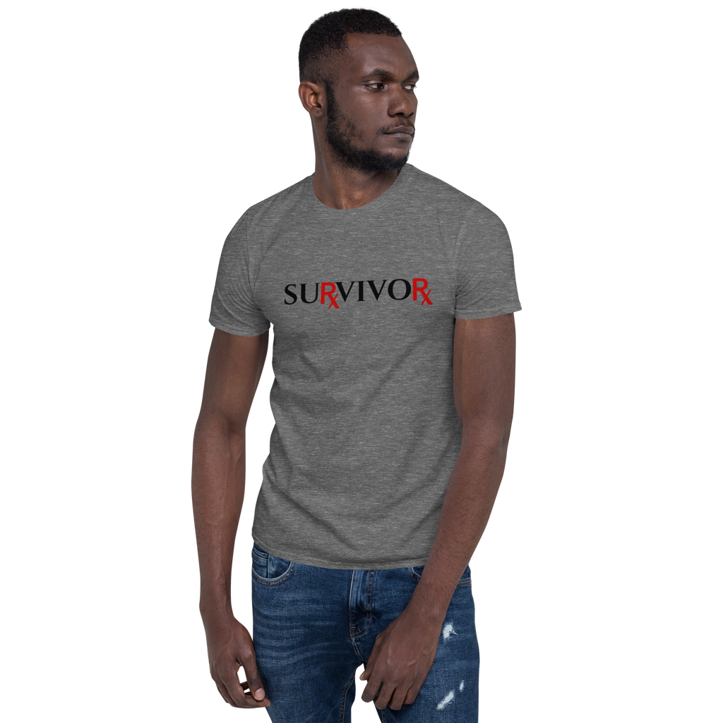 Pharmaceutical Drug Rx Survivor T-Shirt (6 color options, black lettering) S - 2X