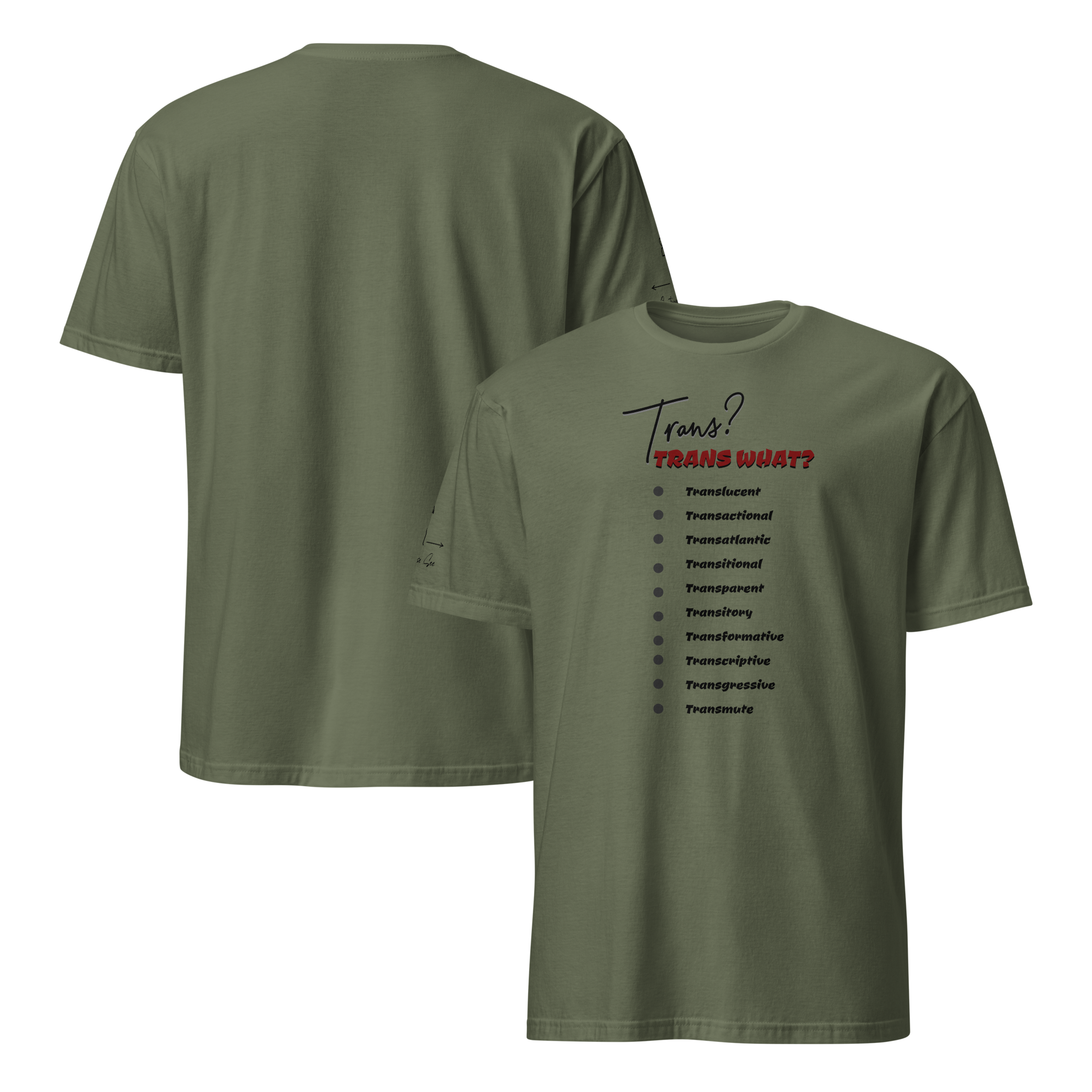 Playful, Jaunty, Smart-alecky What's Your Trans Unisex T-shirt (S-2X) 3 COLORS