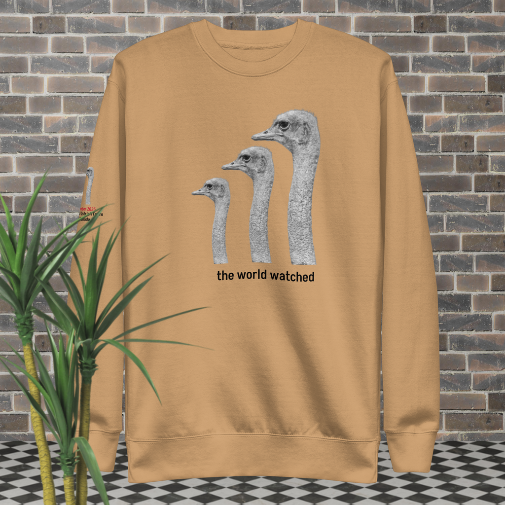 Canada Ostrich Farm Remembrance Sweatshirt for charity, Black Lettering (5 color options) S-2X