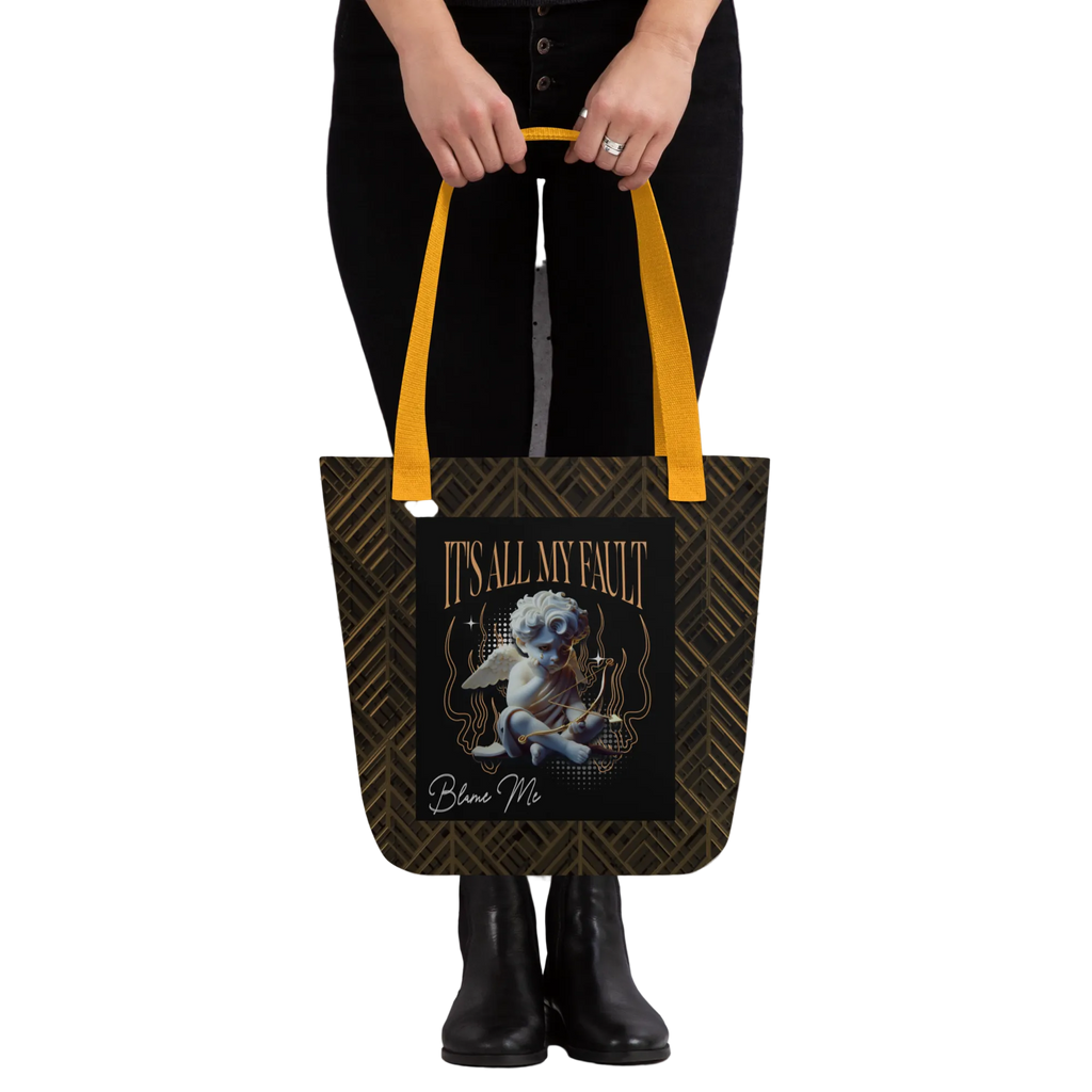 Sassy, Satirical, Adorably Angelic It's All My Fault Blame Me Tote Bag - 2 COLORS