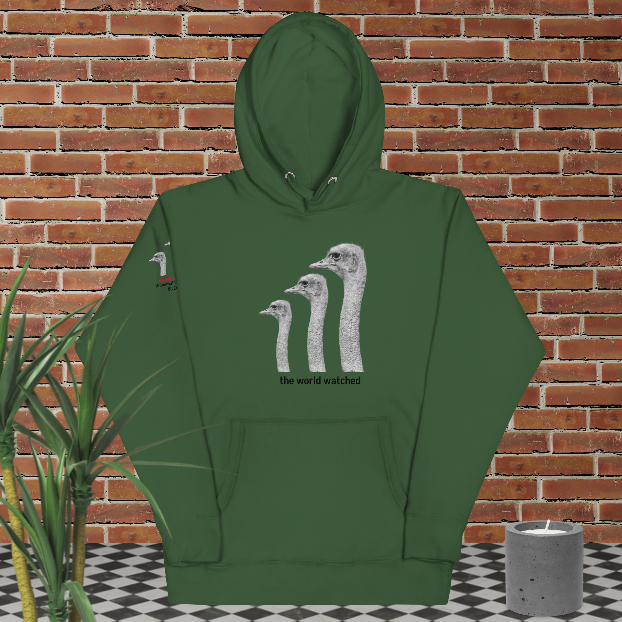 Canada Ostrich Farm Remembrance Hoodie for charity, Black Lettering (5 color options) S-2X