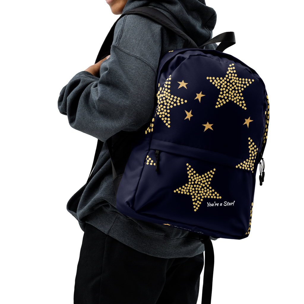 Pleasantly Uplifting & Dazzling You're a Star All-Ages Medium Backpack Bag