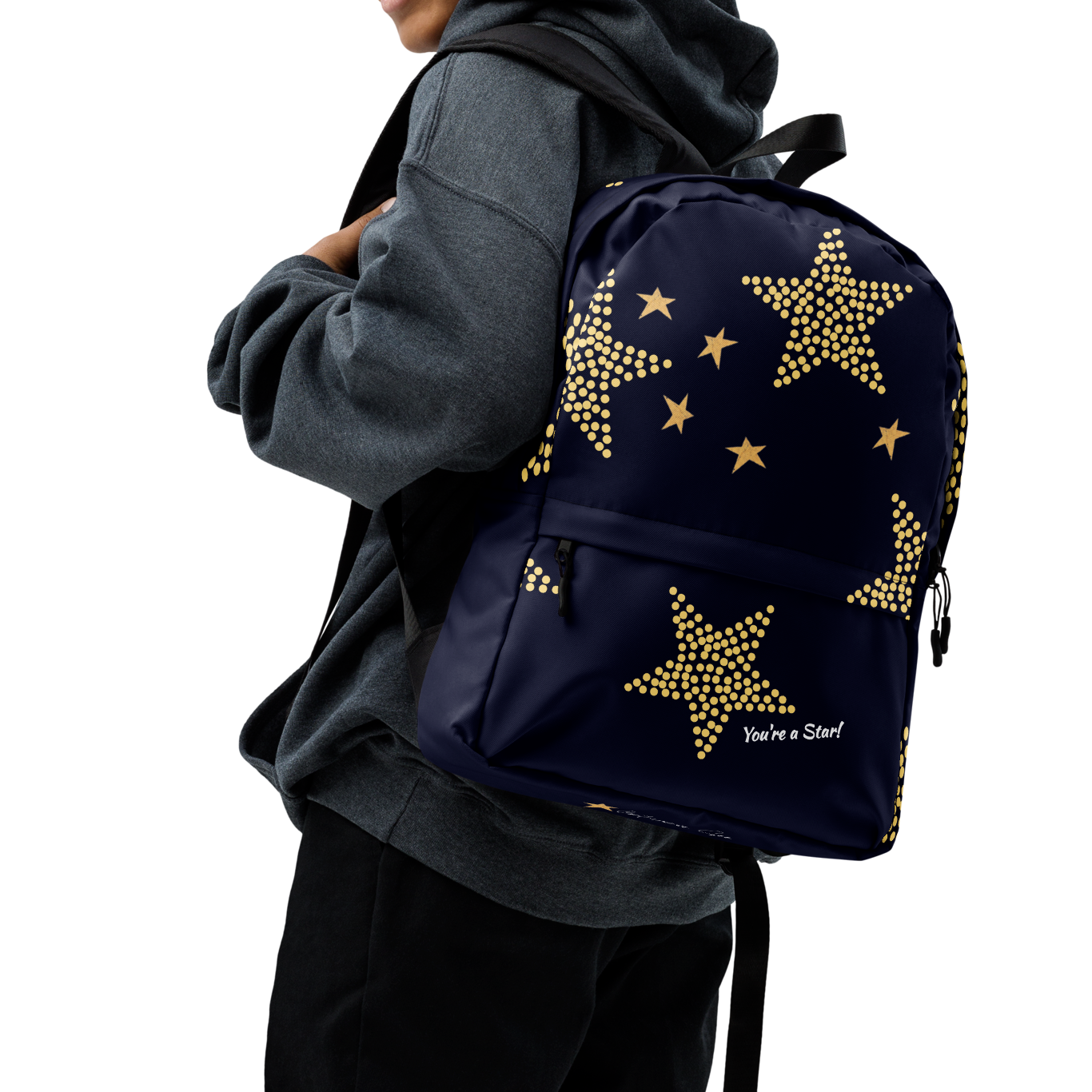 Pleasantly Uplifting & Dazzling You're a Star All-Ages Medium Backpack Bag