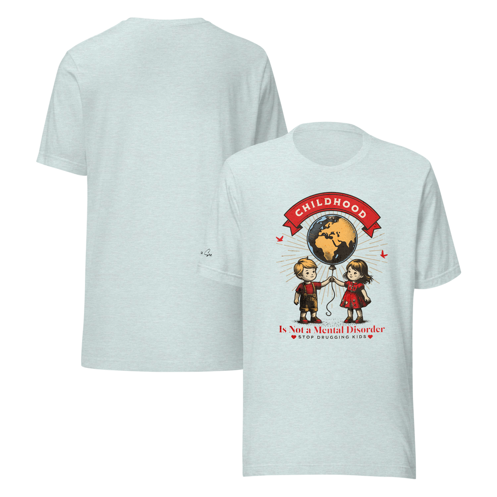 Whimsy, Retro, and Reflective Childhood Mental Health Premium Unisex T-Shirt (XS-2X) 4 Colors