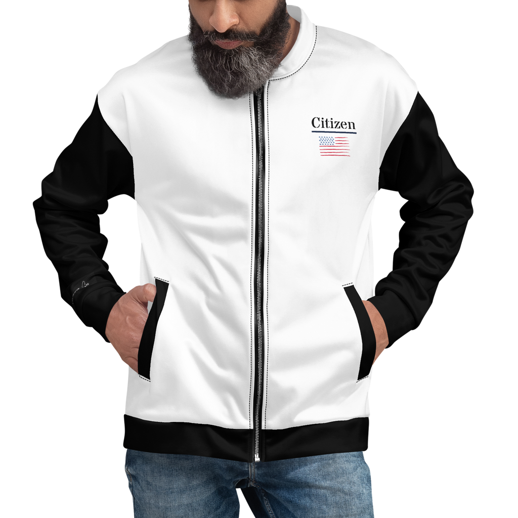 Uniting All Americans! Patriotic 1776 USA 250 Proud American Citizen Unisex Bomber Jacket (XS-3X)