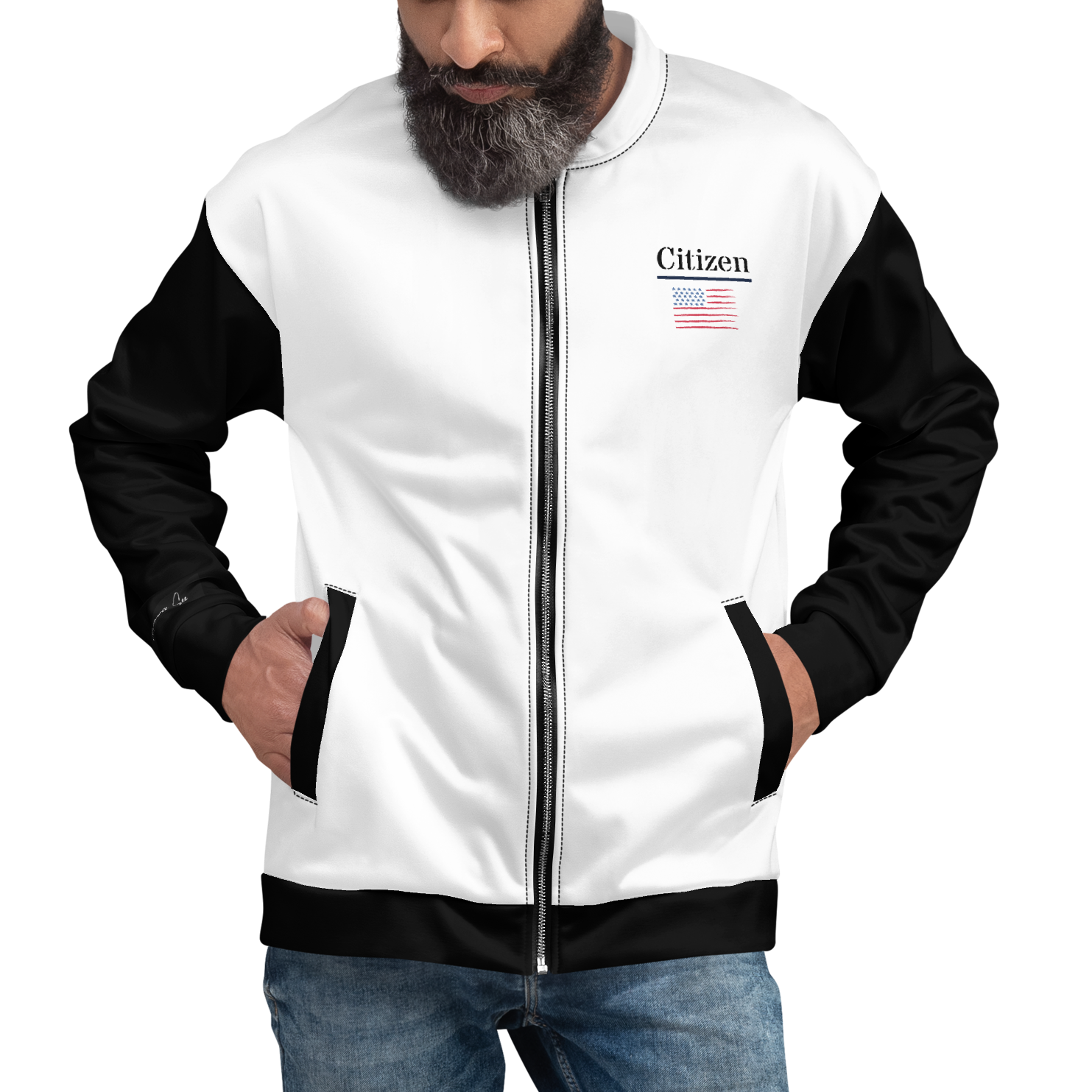 Uniting All Americans! Patriotic 1776 USA 250 Proud American Citizen Unisex Bomber Jacket (XS-3X)