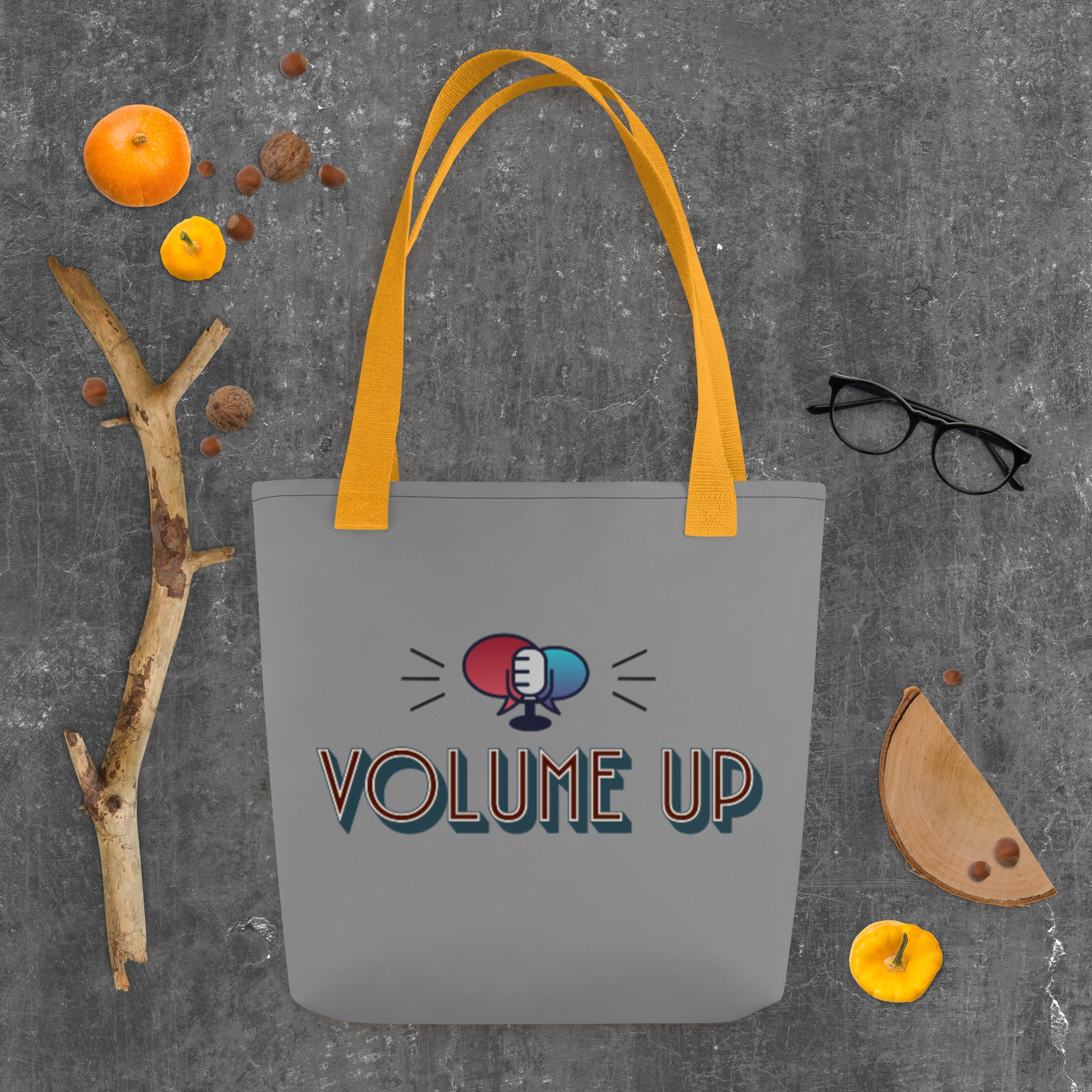 VOLUME UP Tote Bag (2 handle color options)