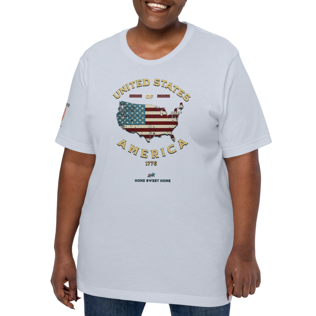 Americans Unite Patriotic 1776 USA 250 Proud American Citizen Unisex T-shirt (XS-3X) 5 COLORS