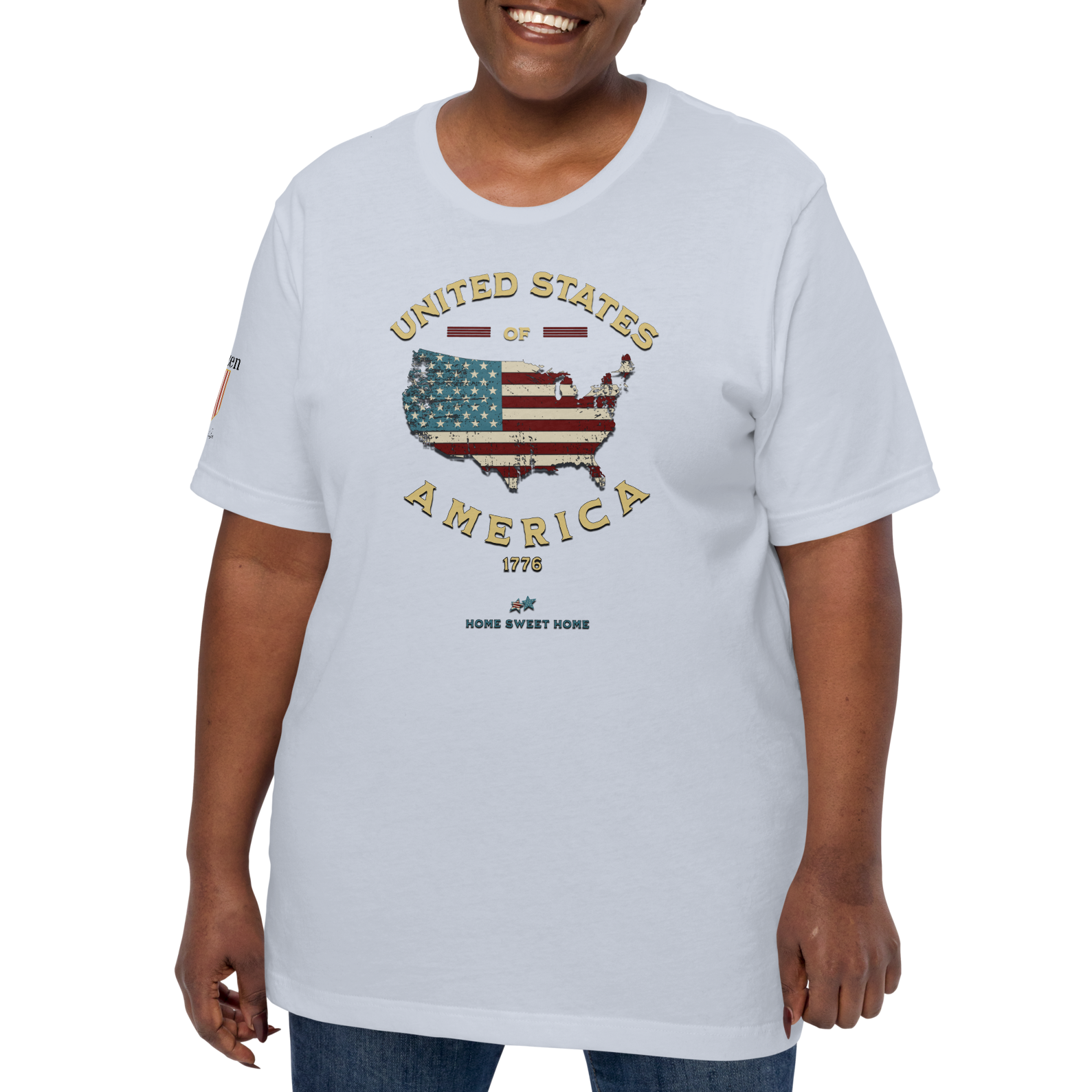 Americans Unite Patriotic 1776 USA 250 Proud American Citizen Unisex T-shirt (XS-3X) 5 COLORS