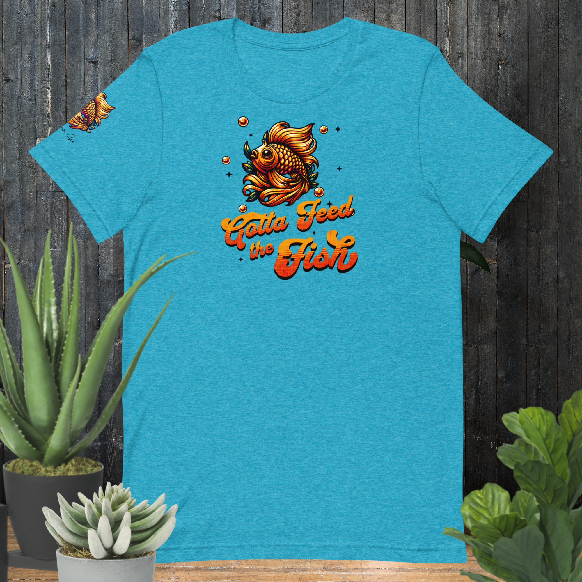 Gotta Feed the Fish T-shirt (6 color options) XS - 2X