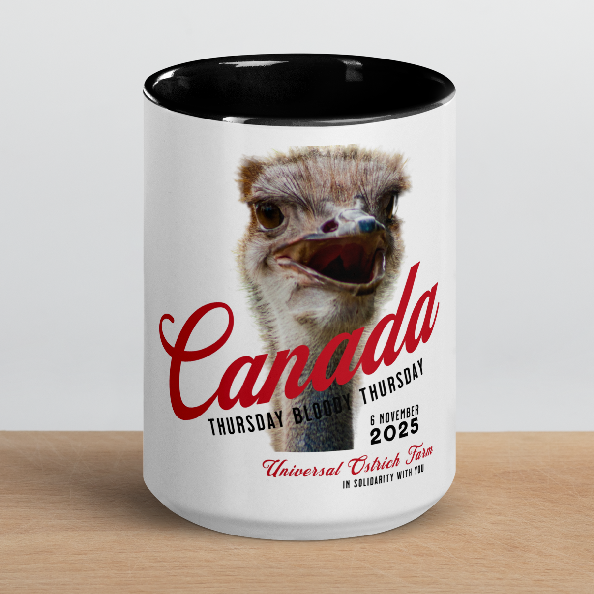 Canada Ostrich Farm Remembrance Mug for charity (15 oz)