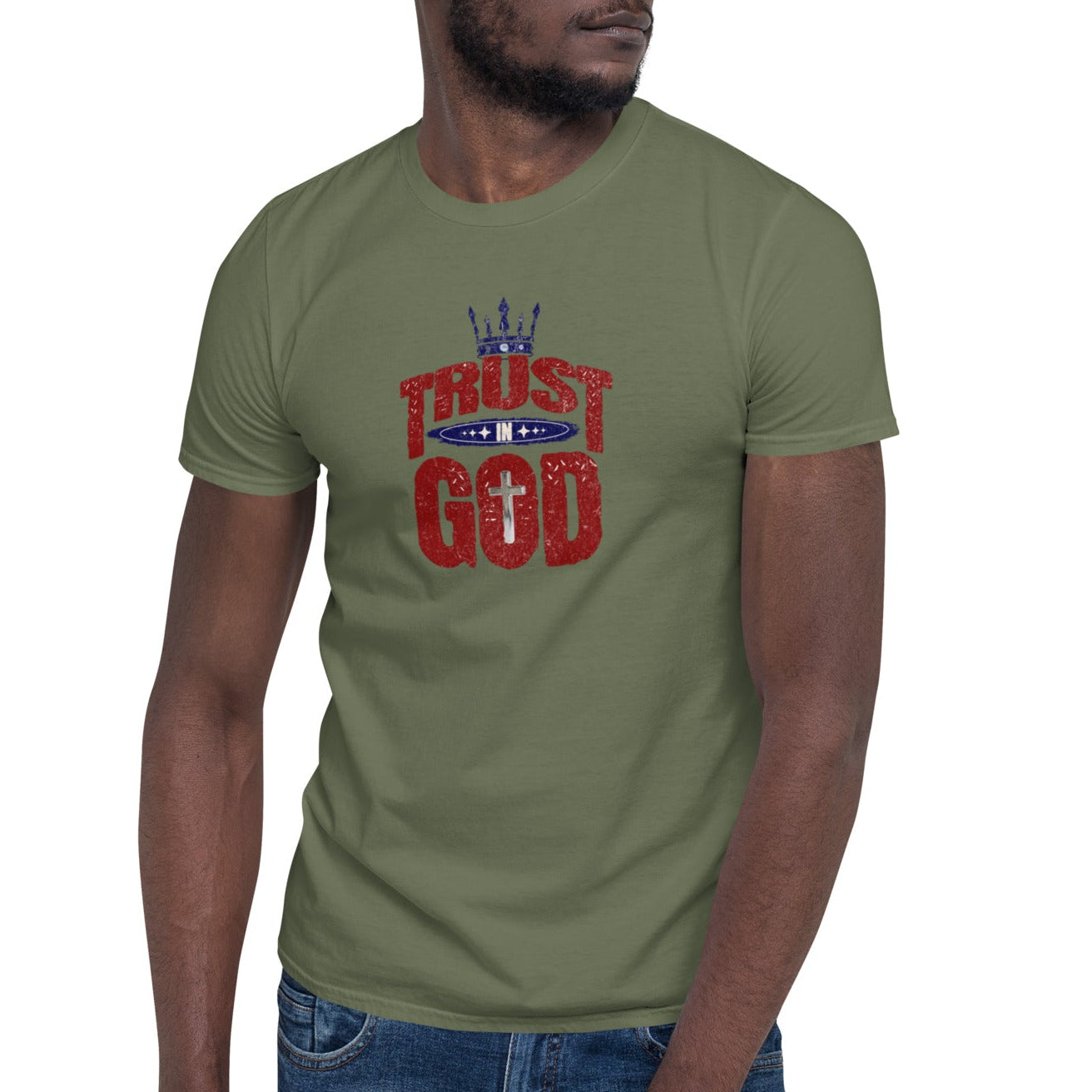 Trust in God Cross & Crown T-Shirt (5 color options) S-2X