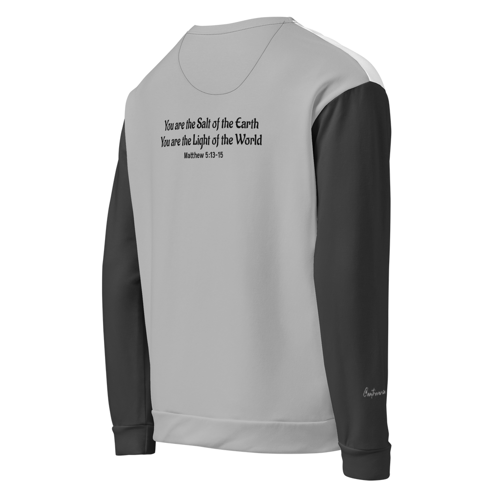 Faithfully Inspiring Devoutly Following Salt and Light Jesus This Way Double-Sided Color-Block Unisex Sweatshirt (S-2X)
