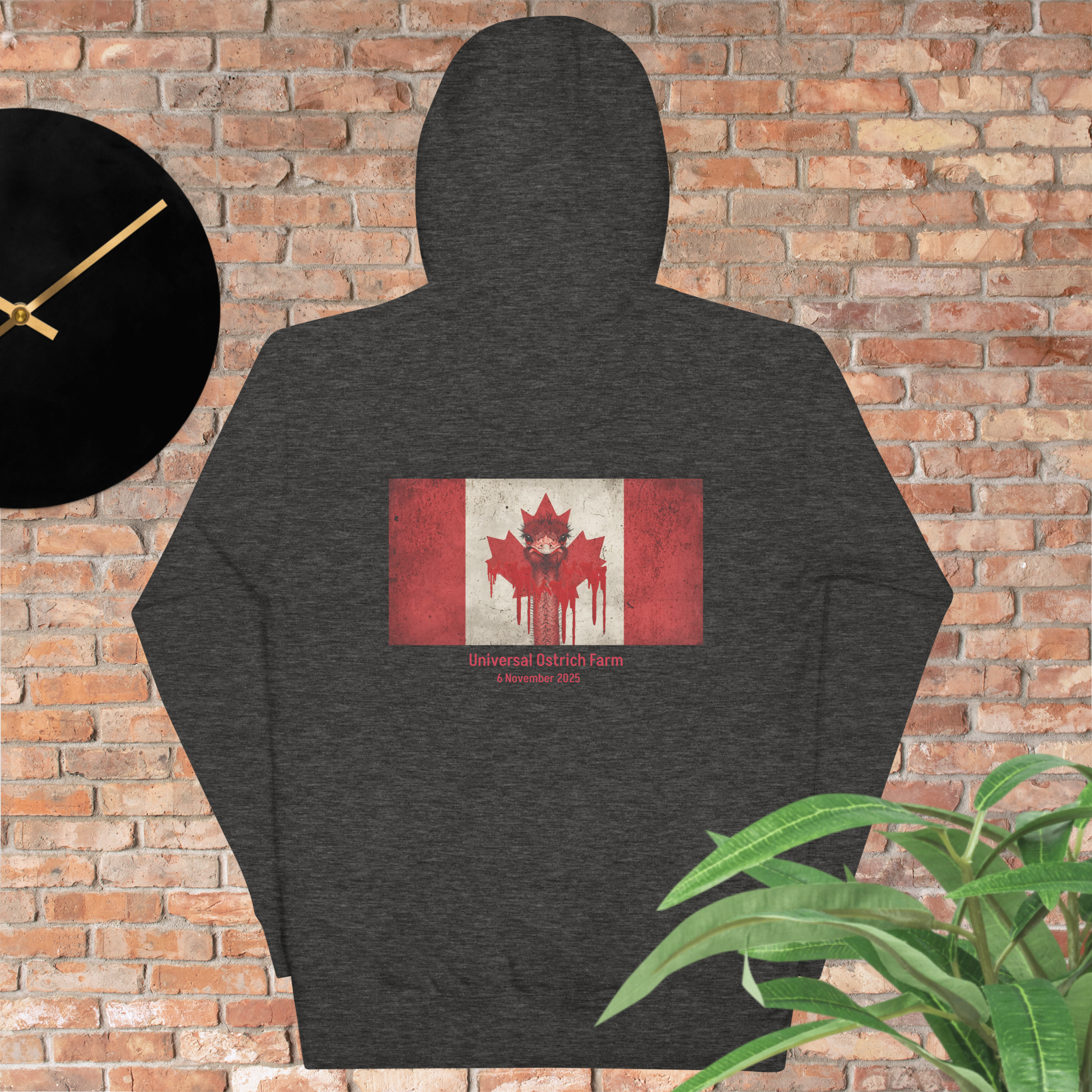 Canada Ostrich Farm Remembrance Flag Hoodie for charity (3 color options) S-2X