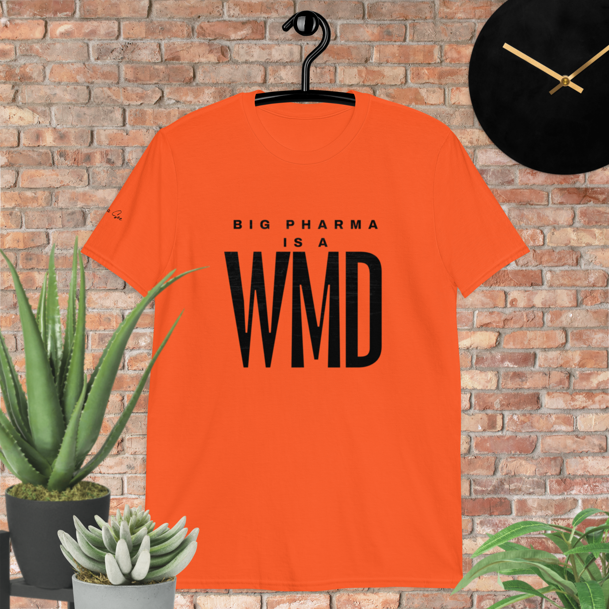 Big Pharma is a WMD tee, simple (6 color options) S-2X