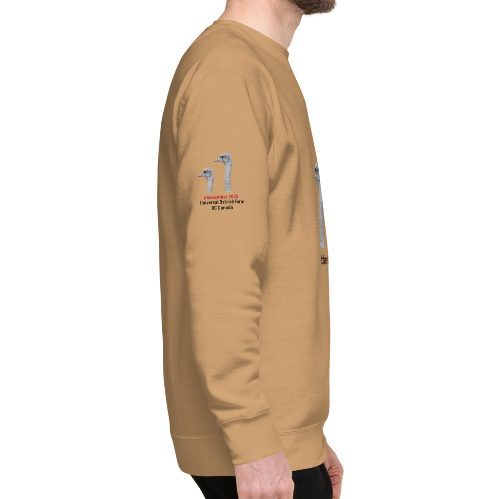 Canada Ostrich Farm Remembrance Sweatshirt for charity, Black Lettering (5 color options) S-2X
