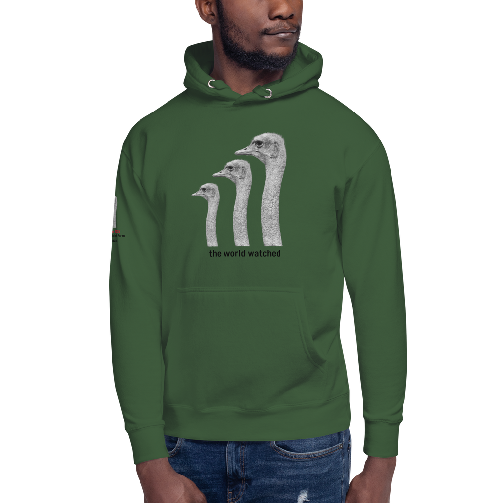 Canada Ostrich Farm Remembrance Hoodie for charity, Black Lettering (5 color options) S-2X