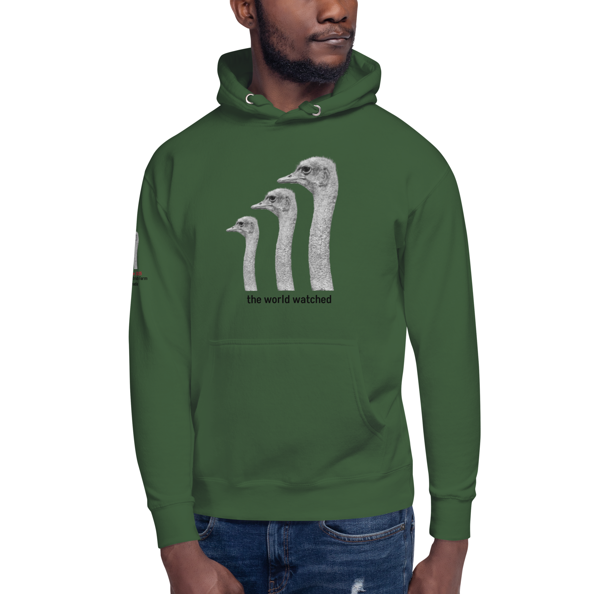 Canada Ostrich Farm Remembrance Hoodie for charity, Black Lettering (5 color options) S-2X