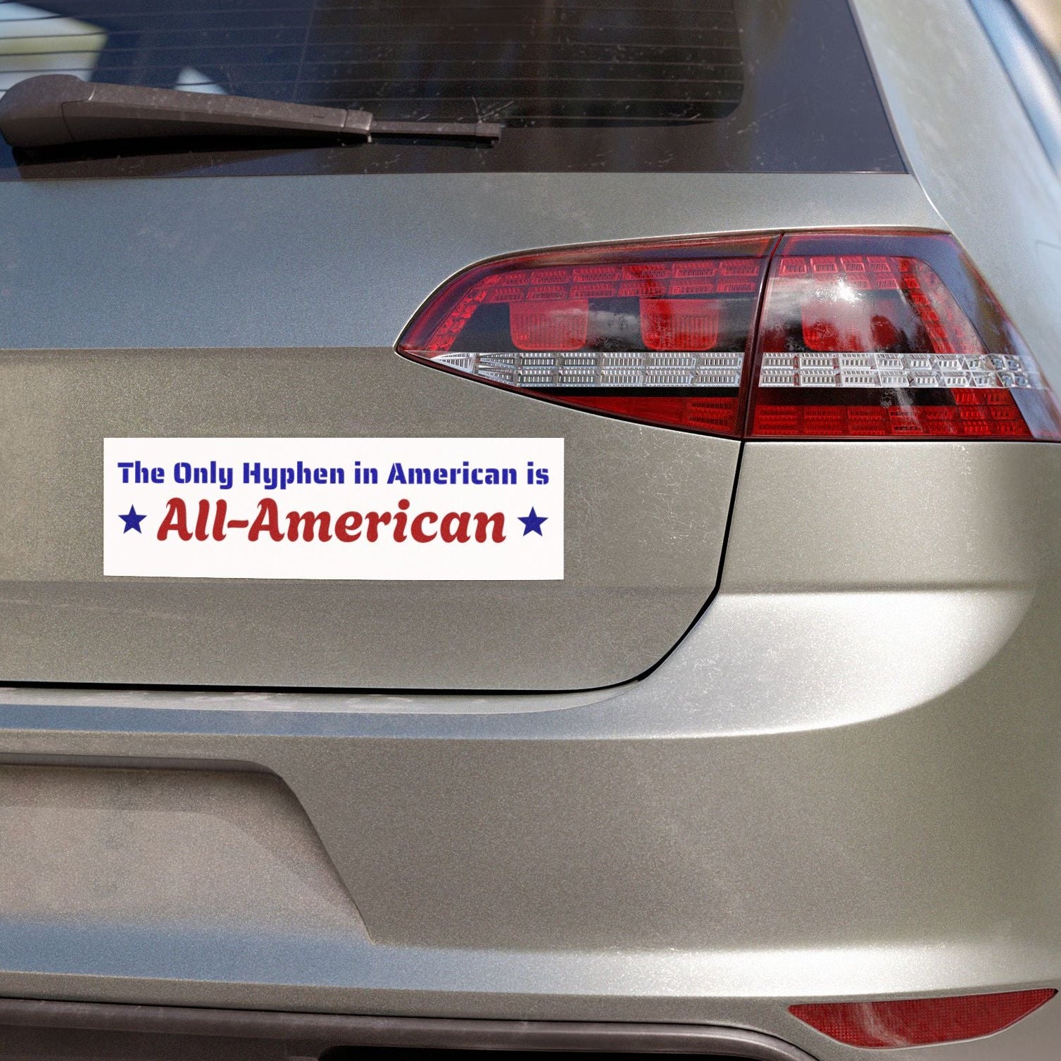 The Only Hyphen in American is All-American Car Magnet