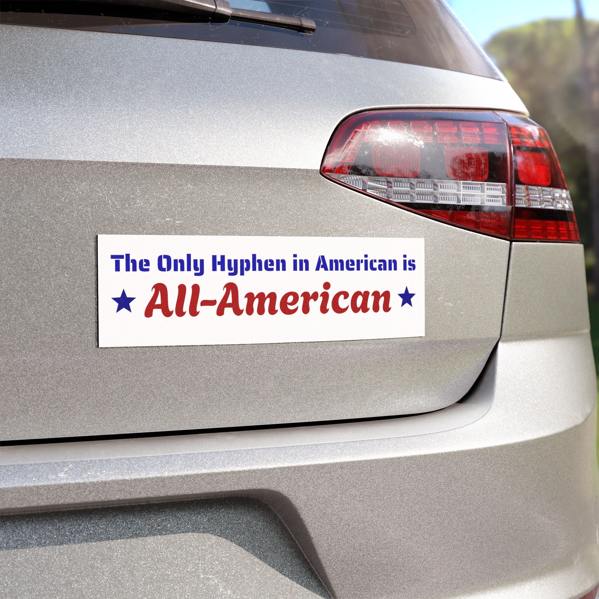 The Only Hyphen in American is All-American Car Magnet