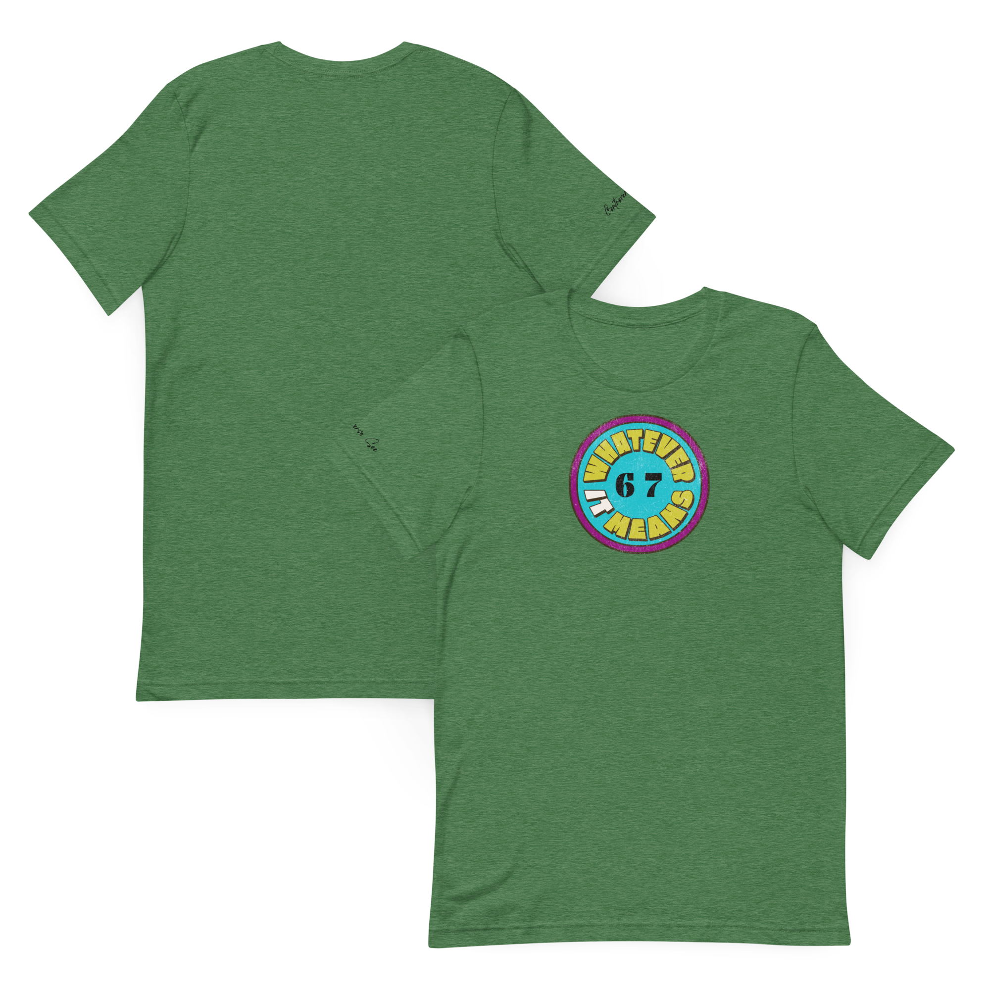 Wholesome Trendy Fun 6 7 WHATEVER IT MEANS Premium Unisex T-Shirt (S-2x) 4 Colors