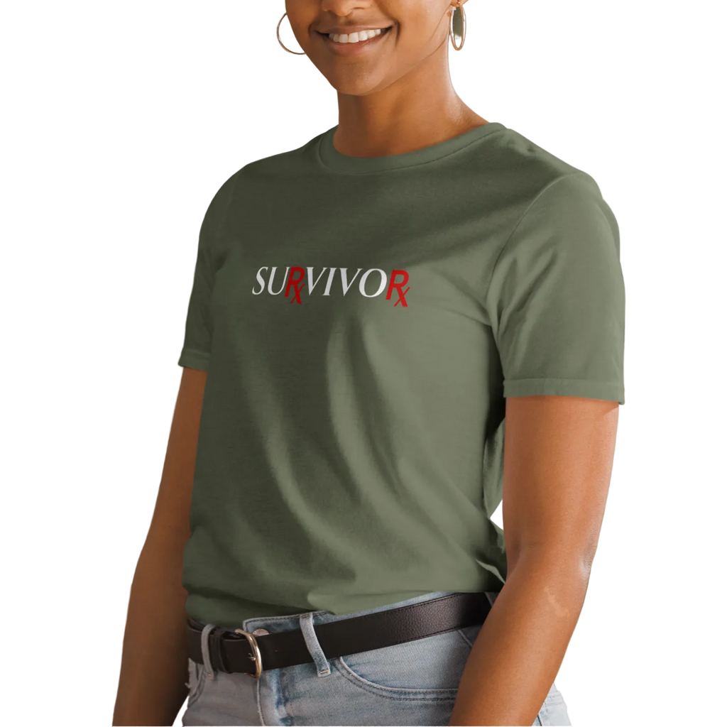 Brave, Courageous, Heroic Big Pharma Loses Survivor Wins Unisex T-shirt (S-2X) 5 COLORS