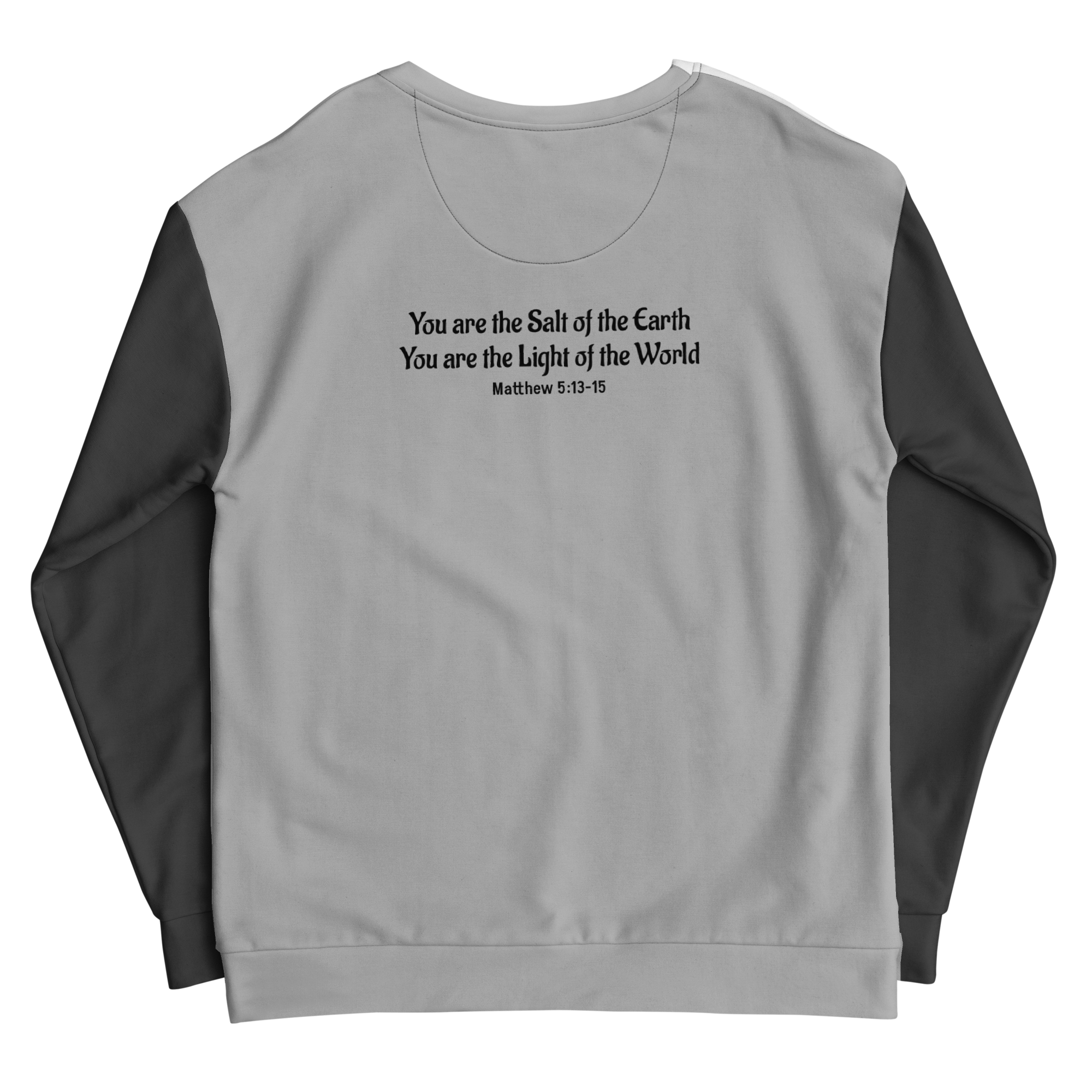 Faithfully Inspiring Devoutly Following Salt and Light Jesus This Way Double-Sided Color-Block Unisex Sweatshirt (S-2X)