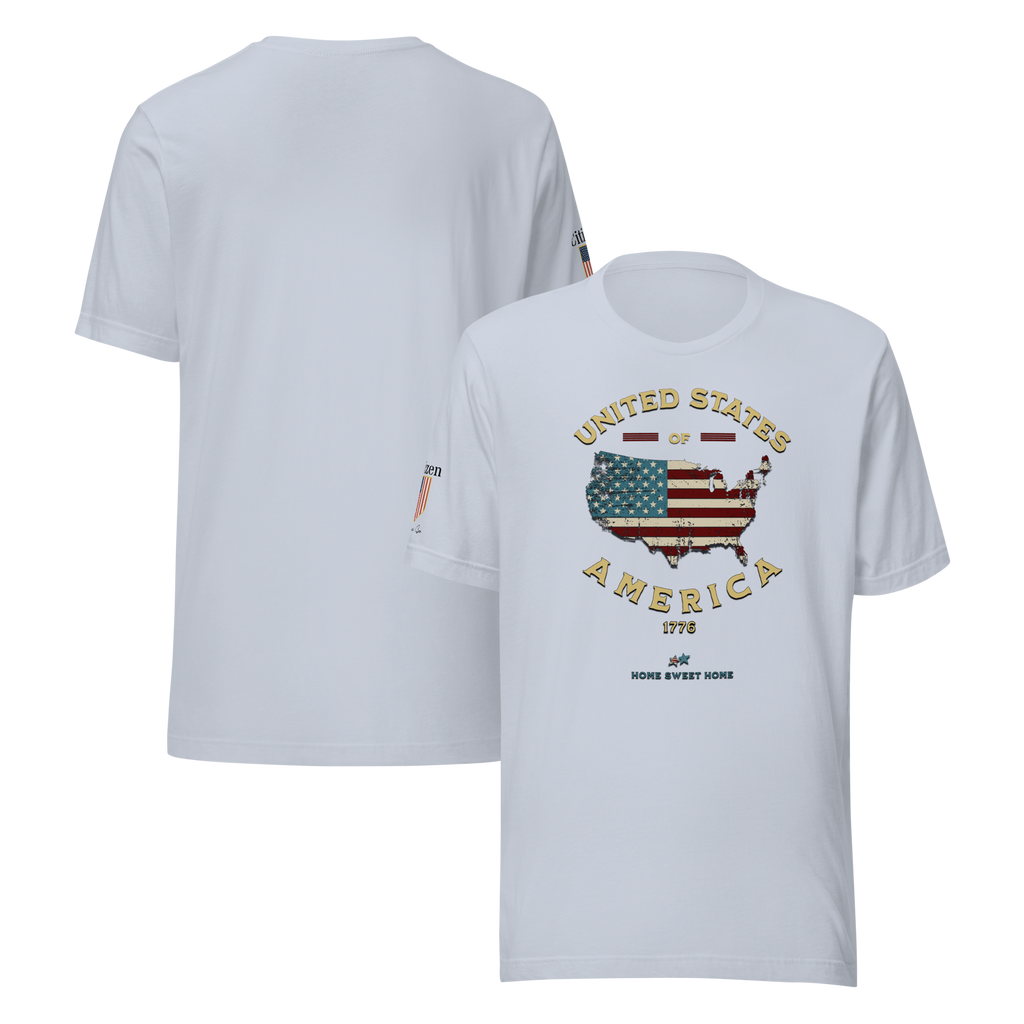 Americans Unite Patriotic 1776 USA 250 Proud American Citizen Unisex T-shirt (XS-3X) 5 COLORS