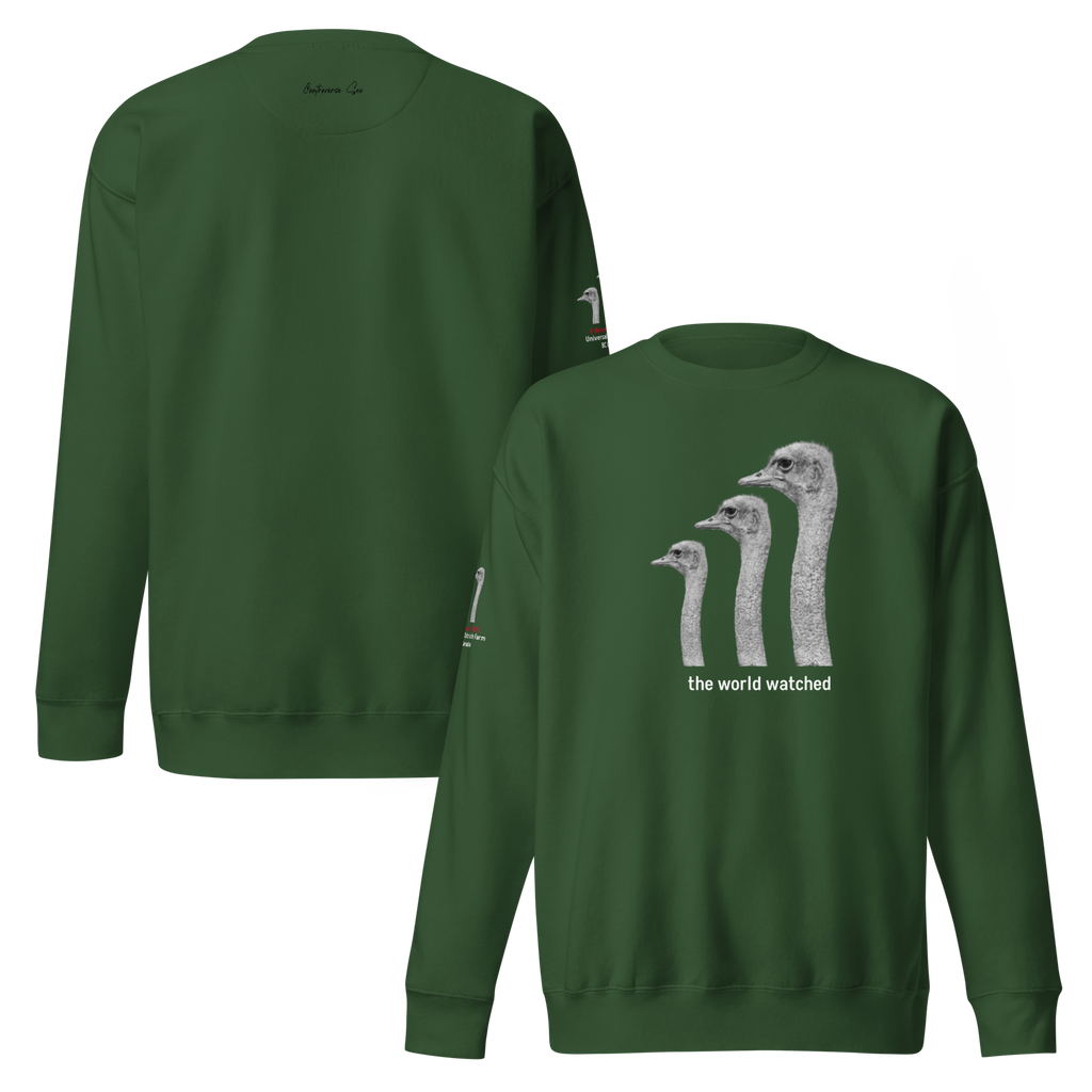 Canada Ostrich Farm Remembrance Sweatshirt for Charity, White Lettering (5 color options) S-2X