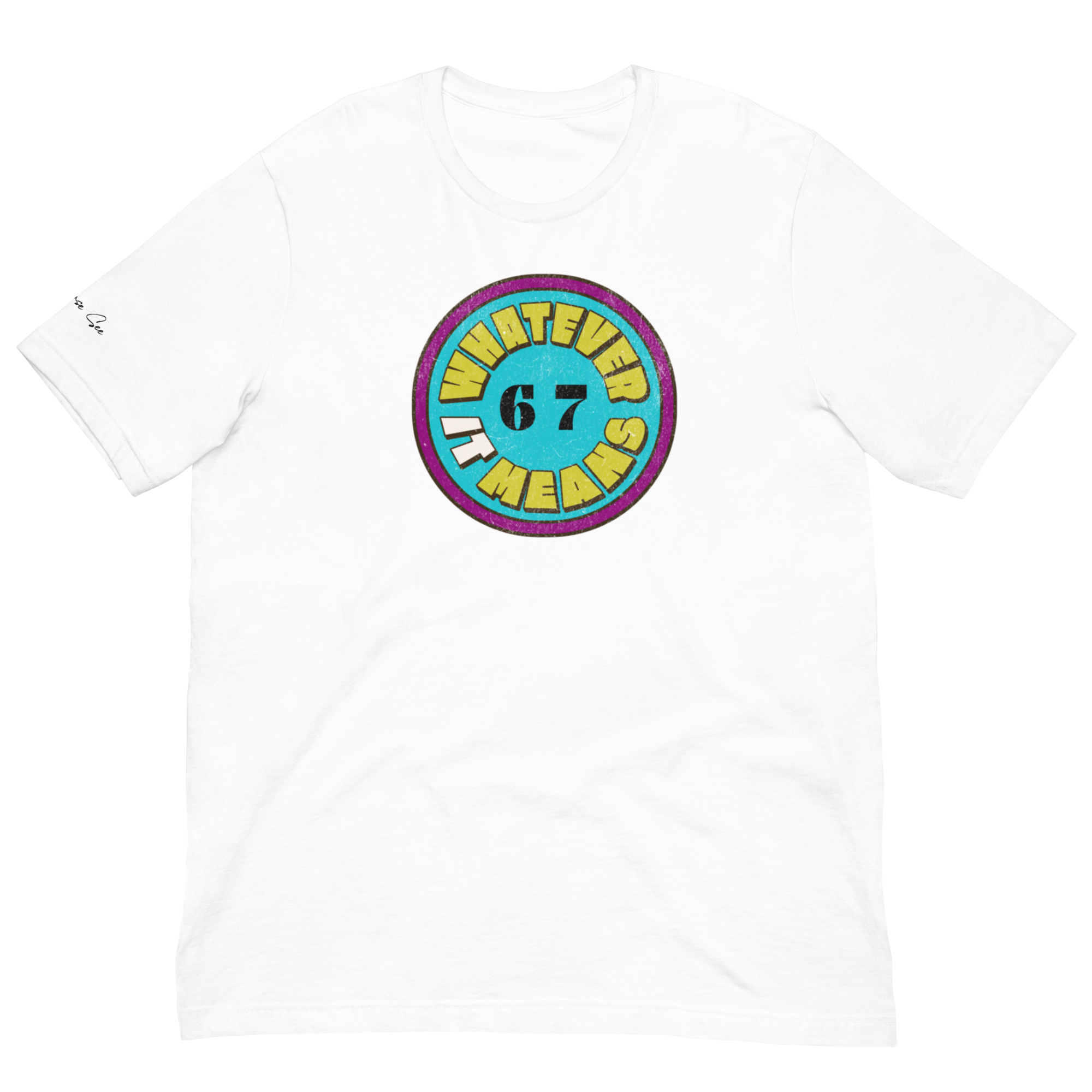 Wholesome Trendy Fun 6 7 WHATEVER IT MEANS Premium Unisex T-Shirt (S-2x) 4 Colors