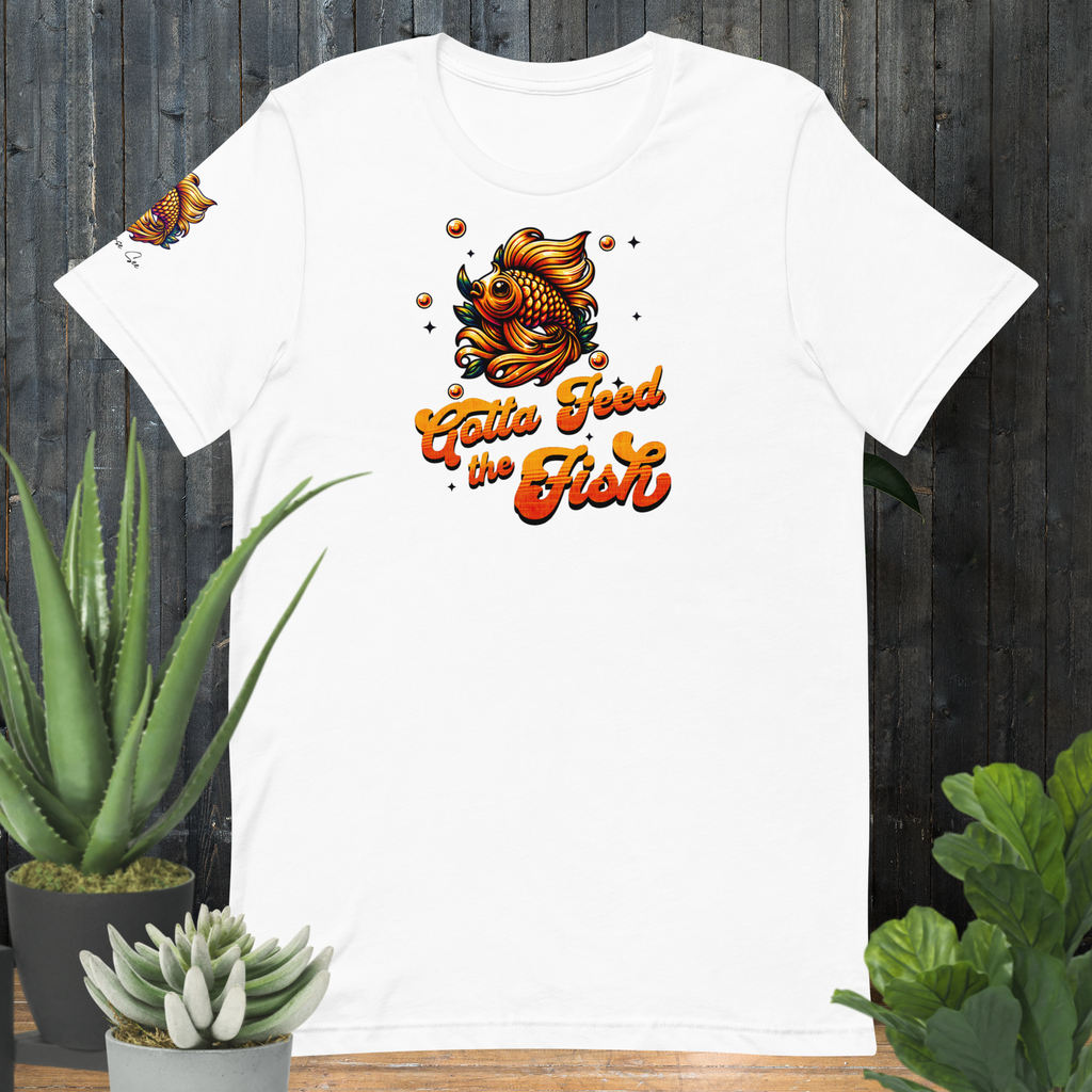 Gotta Feed the Fish T-shirt (6 color options) XS - 2X