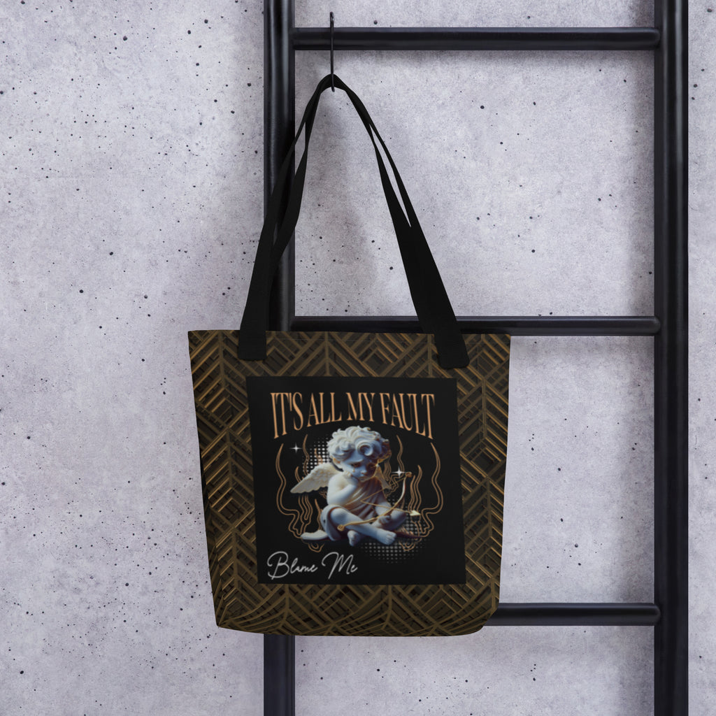 Blame Me Tote Bag (2 handle color options)