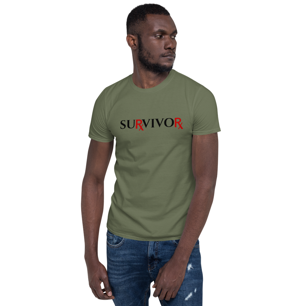 Pharmaceutical Drug Rx Survivor T-Shirt (6 color options, black lettering) S - 2X