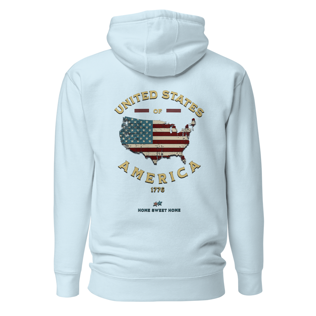 Celebratory All-American Patriotic 1776 USA 250 Proud American Citizen Unisex Hoodie (S-3X) 4 COLORS