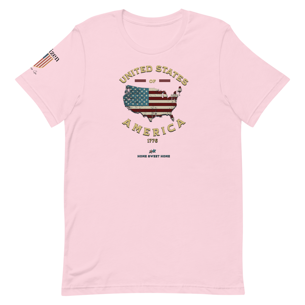 Americans Unite Patriotic 1776 USA 250 Proud American Citizen Unisex T-shirt (XS-3X) 5 COLORS