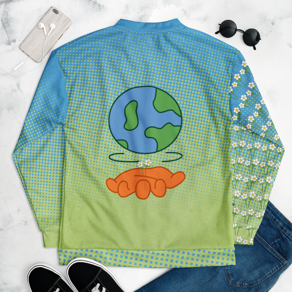 Happy Earth Bomber Jacket (S-2X)