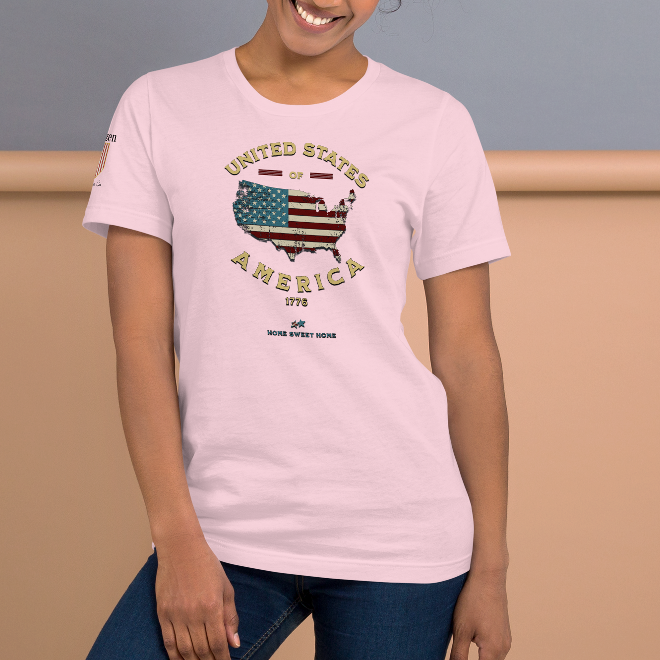 Americans Unite Patriotic 1776 USA 250 Proud American Citizen Unisex T-shirt (XS-3X) 5 COLORS