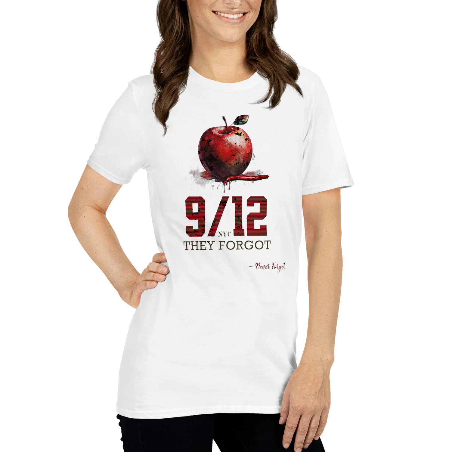 Powerful NYC 9/11 Remembrance or Forget Soft-Style Unisex T-Shirt (S - 2X) 5 Colors