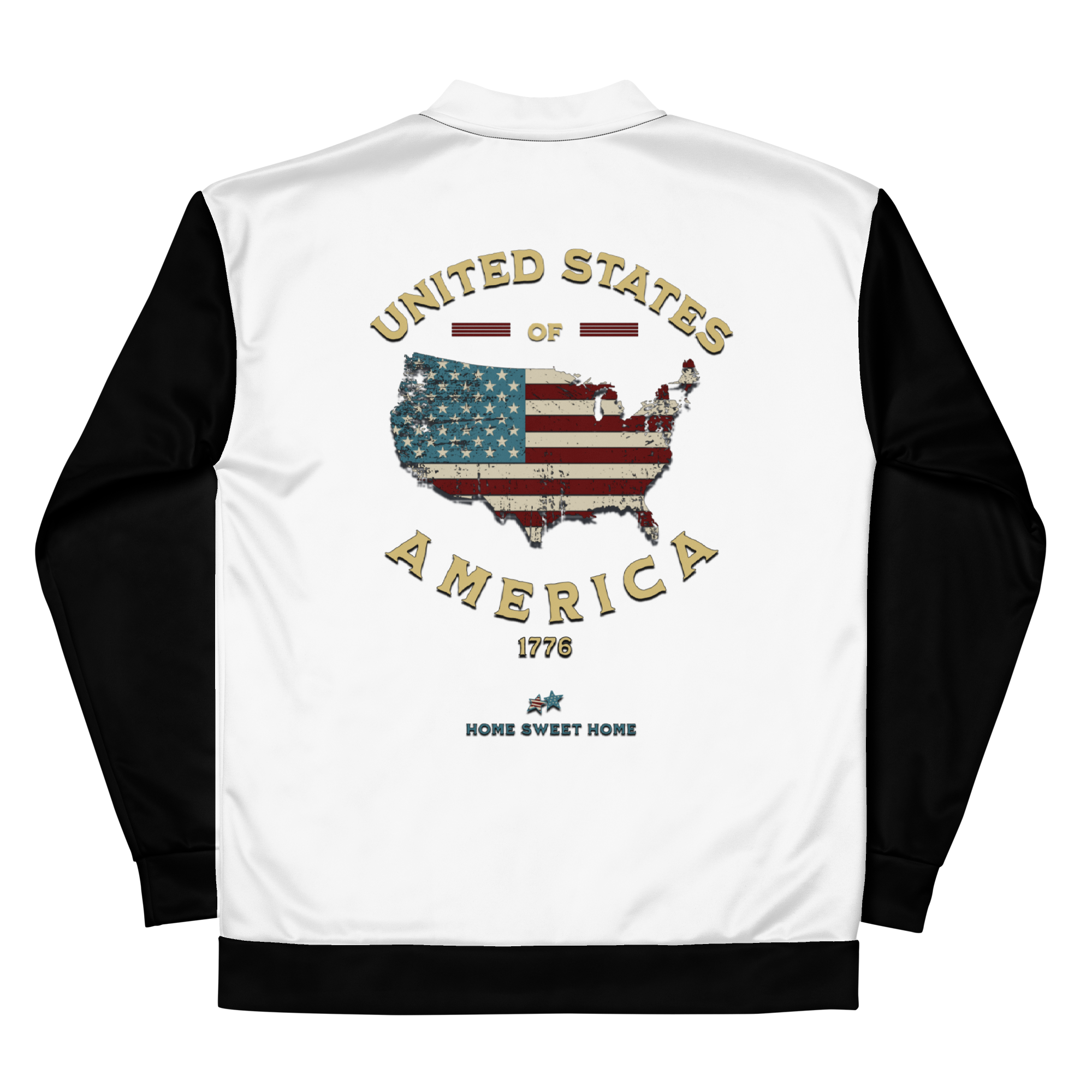 Uniting All Americans! Patriotic 1776 USA 250 Proud American Citizen Unisex Bomber Jacket (XS-3X)