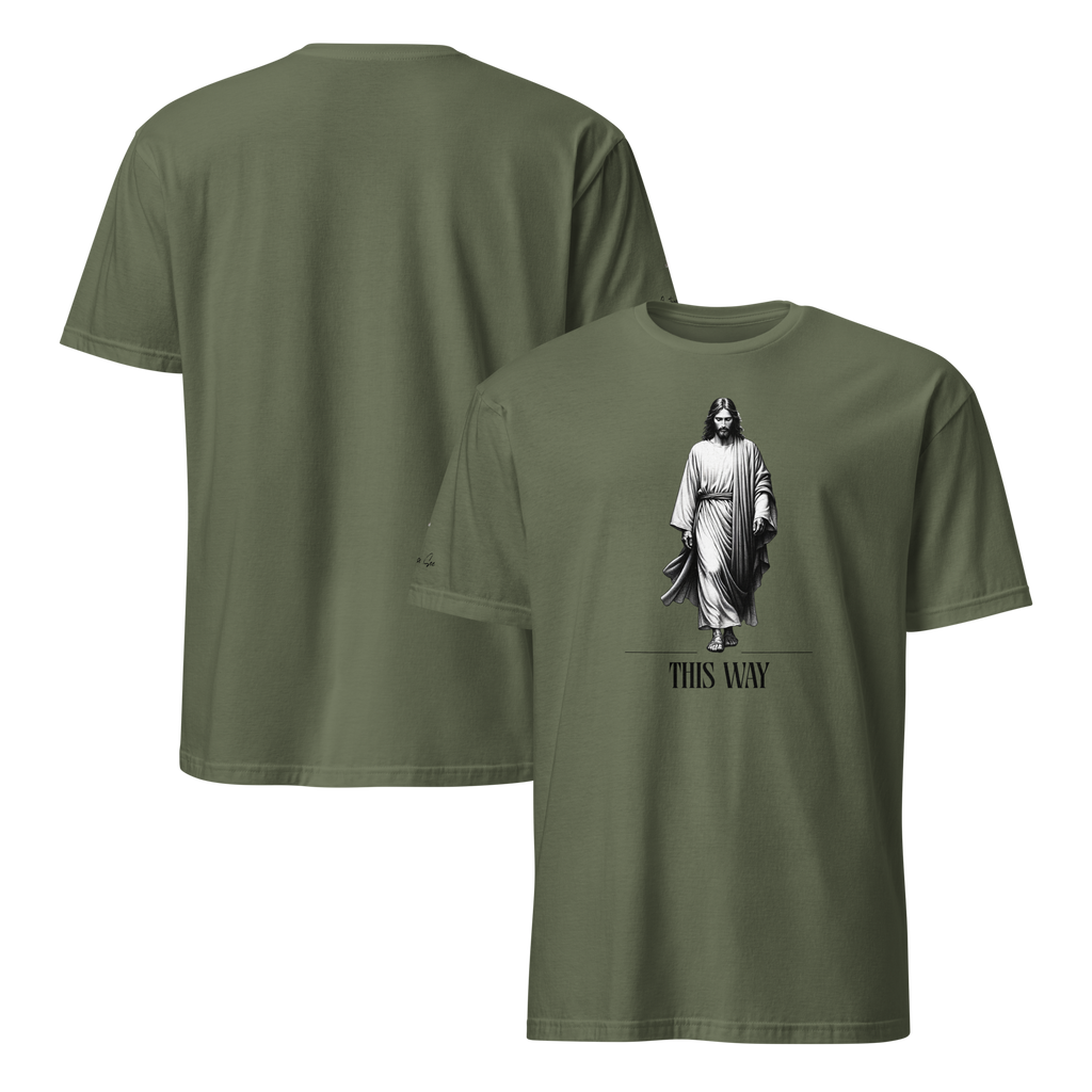 Religiously, Faithfully Following Jesus This Way Unisex T-shirt (S-2X) 3 COLORS