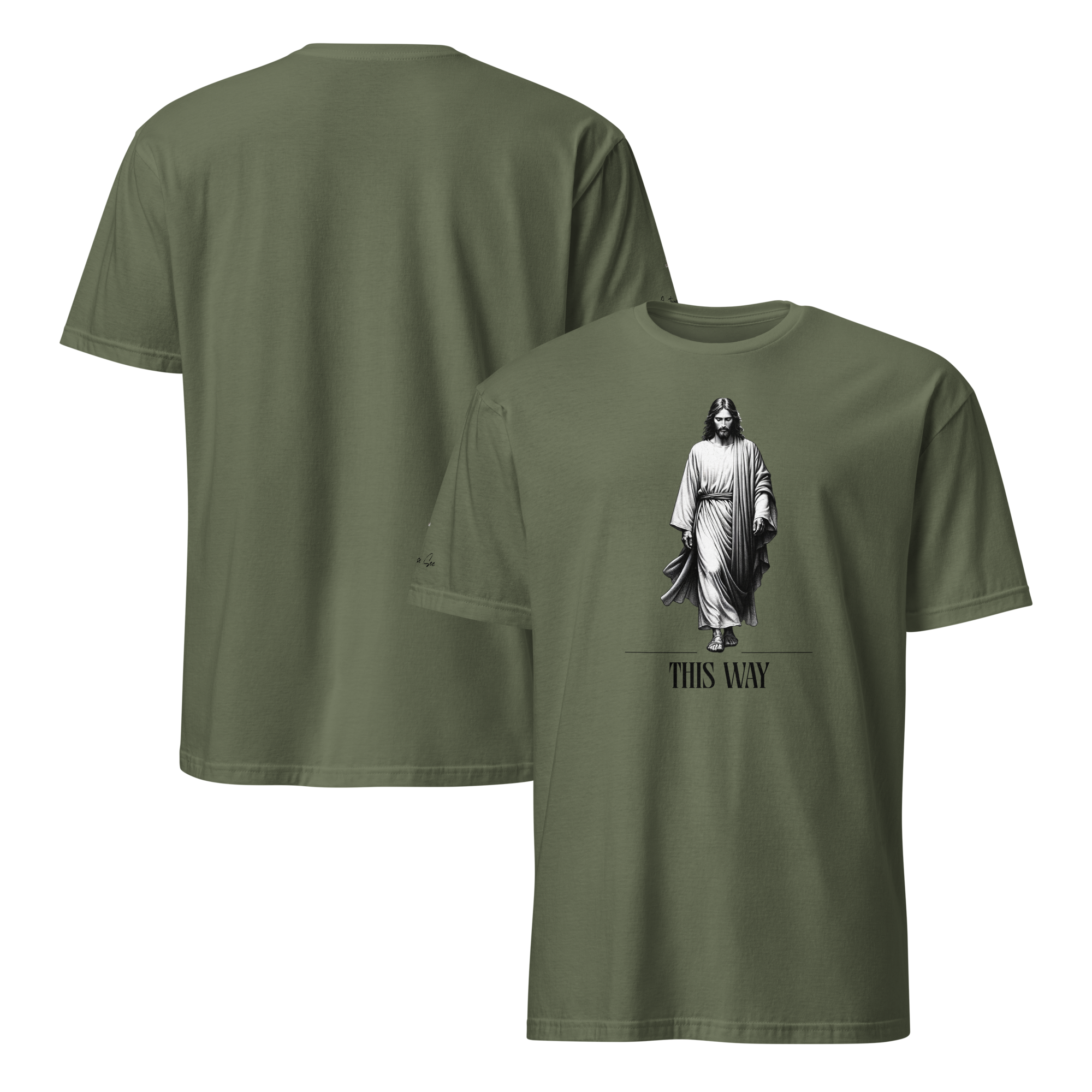 Religiously, Faithfully Following Jesus This Way Unisex T-shirt (S-2X) 3 COLORS