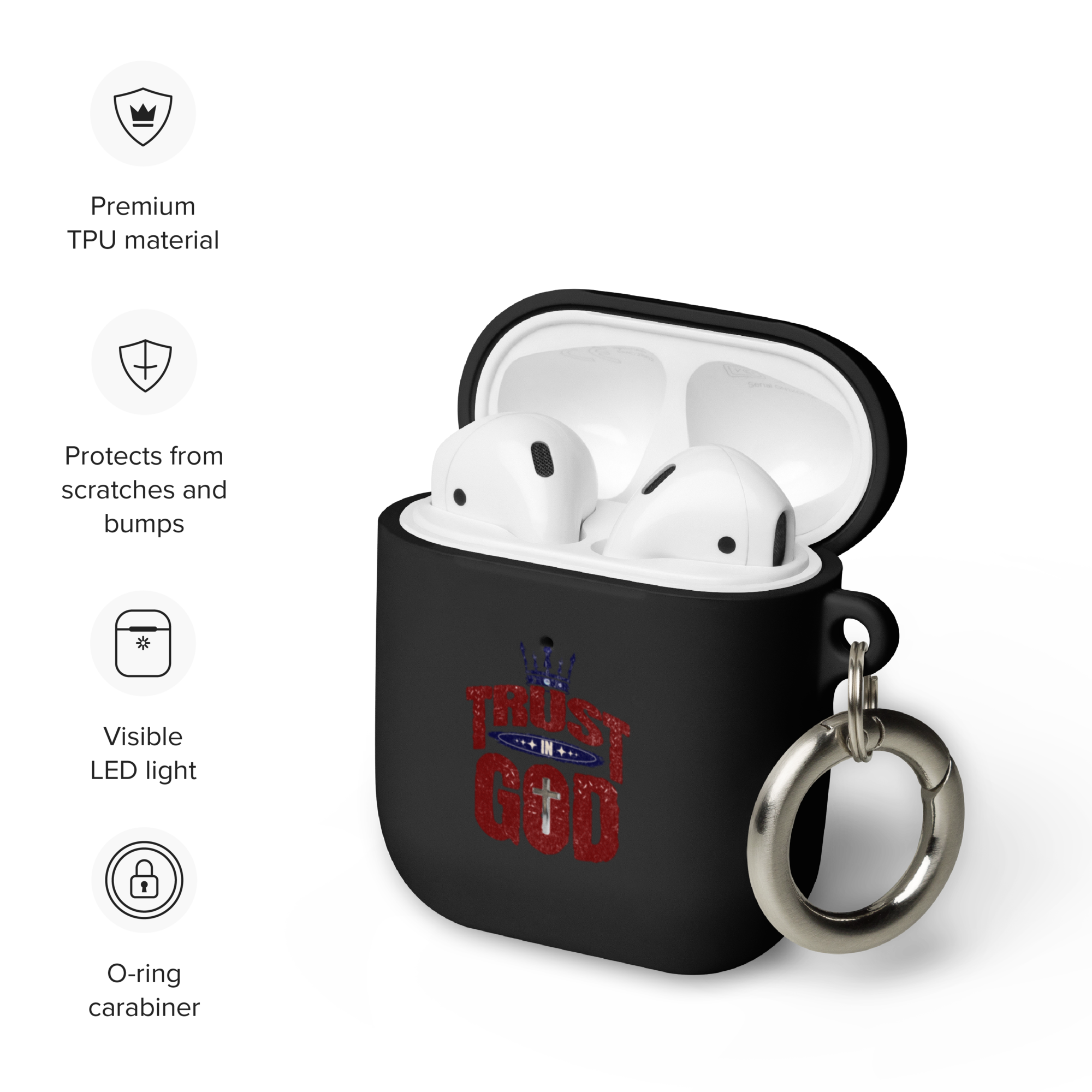 Trust in God rubber case for AirPods® (5 color options)
