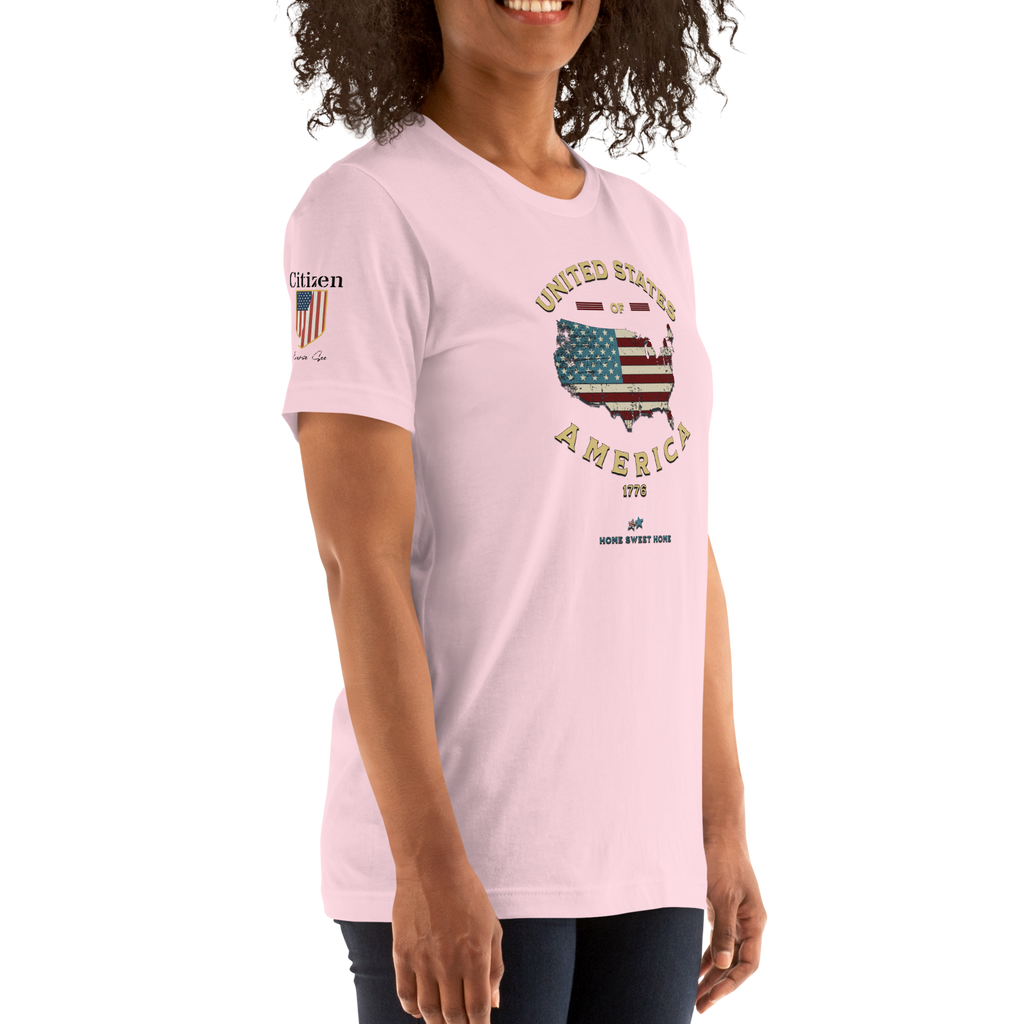 Americans Unite Patriotic 1776 USA 250 Proud American Citizen Unisex T-shirt (XS-3X) 5 COLORS