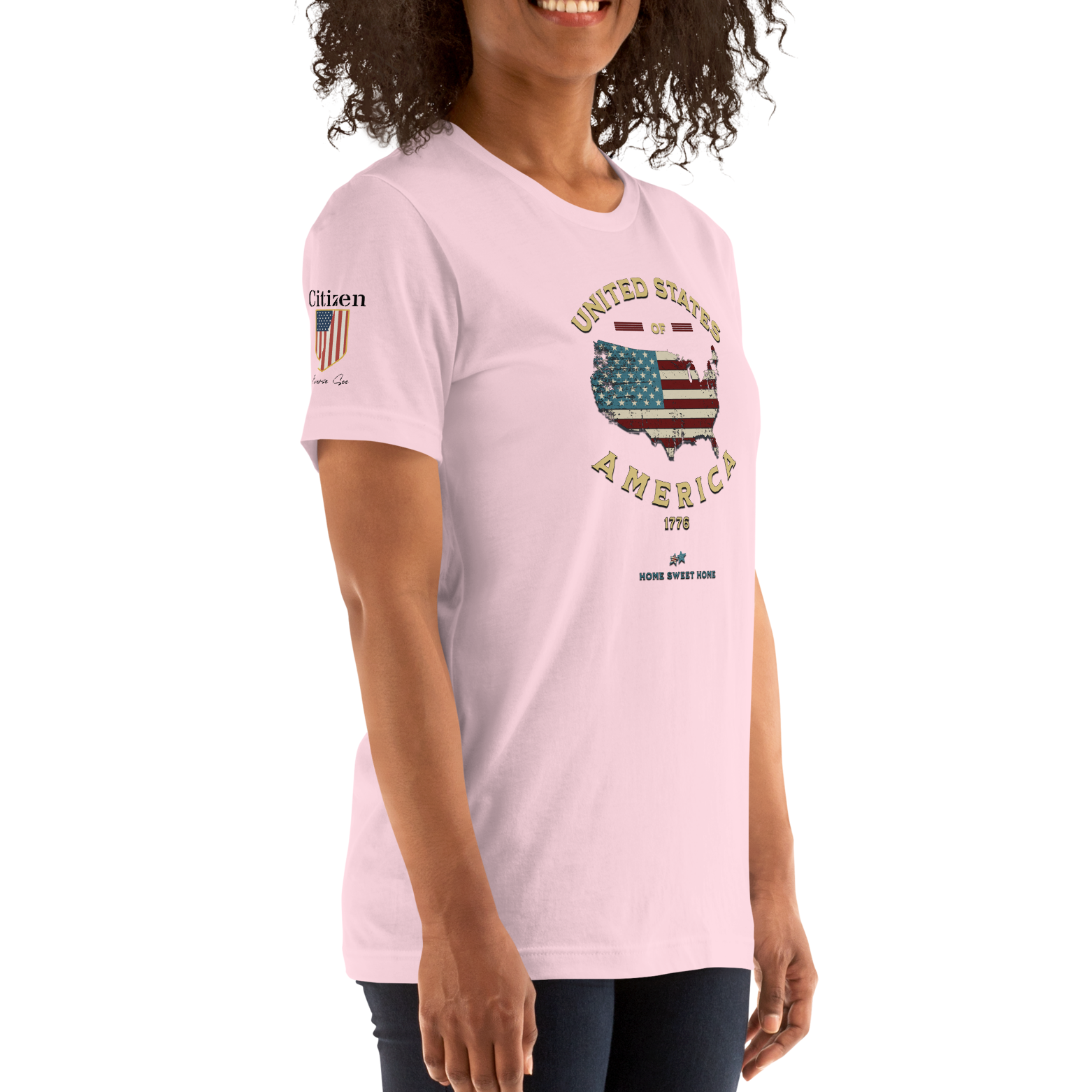 Americans Unite Patriotic 1776 USA 250 Proud American Citizen Unisex T-shirt (XS-3X) 5 COLORS