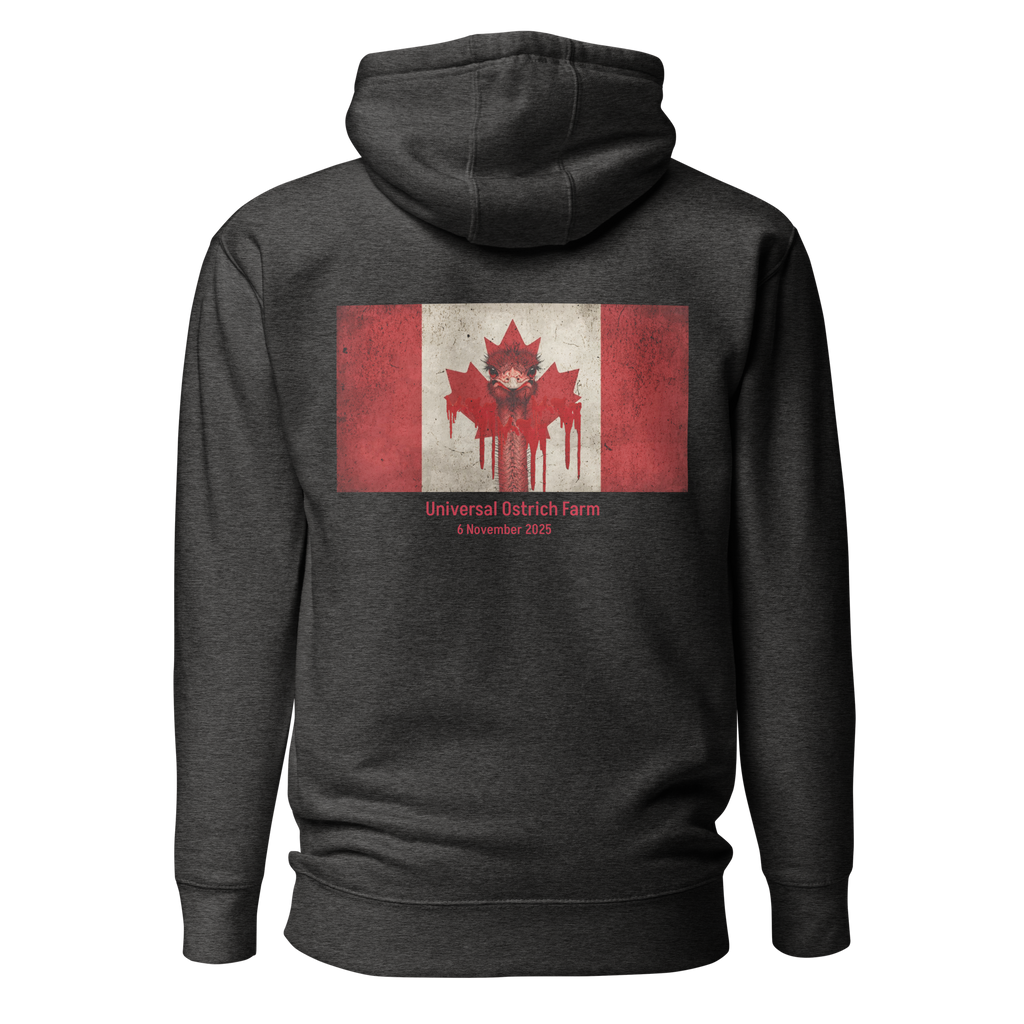 Canada Ostrich Farm Remembrance Flag Hoodie for charity (3 color options) S-2X