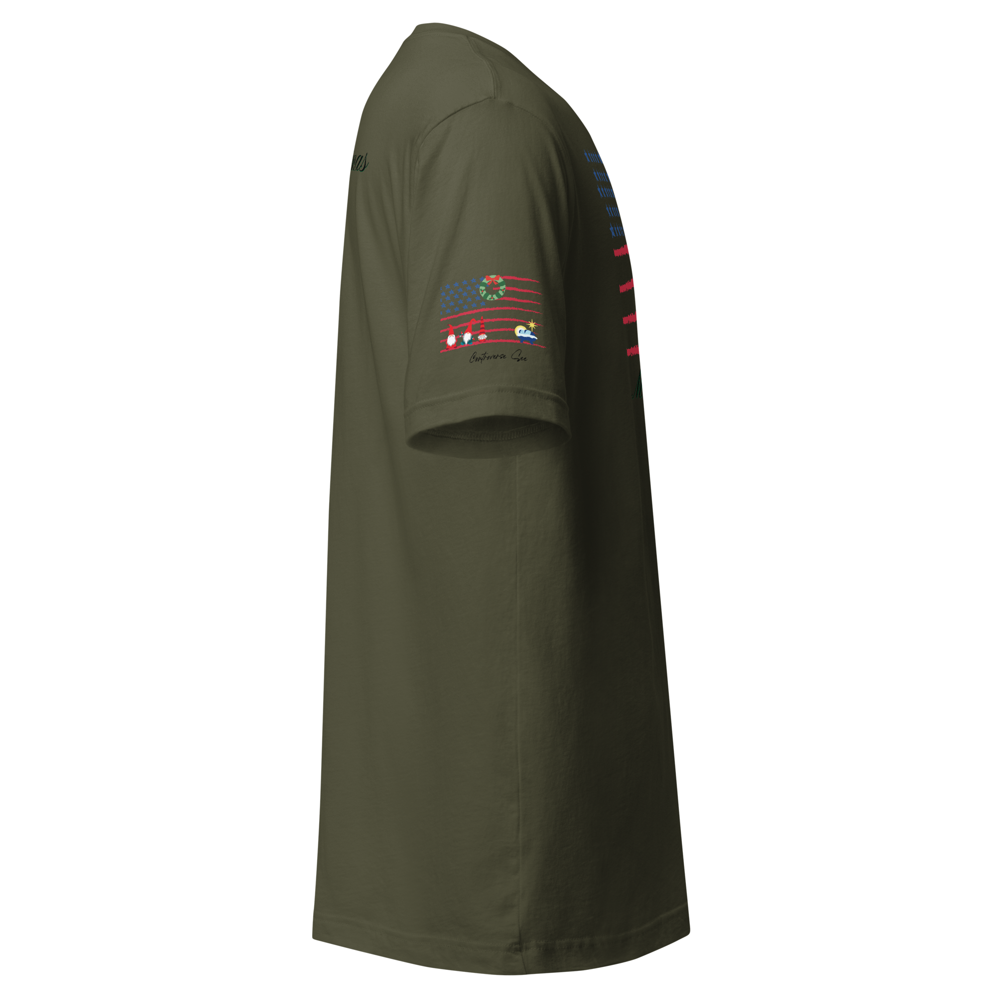 Merry Christmas Patriotic T-Shirt (4 color options) S-2X