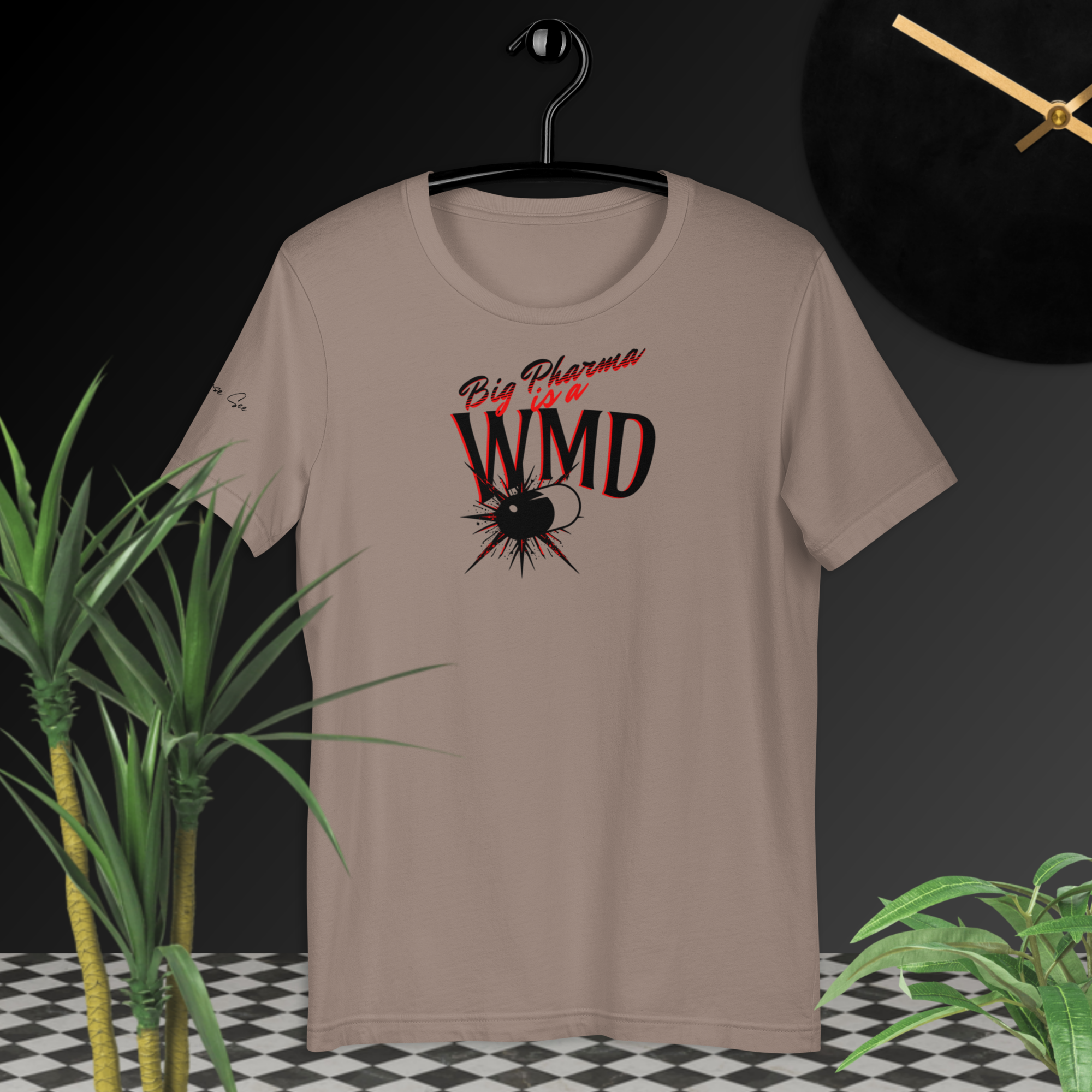 Big Pharma is a WMD Bold T-shirt (6 color options) S-2X